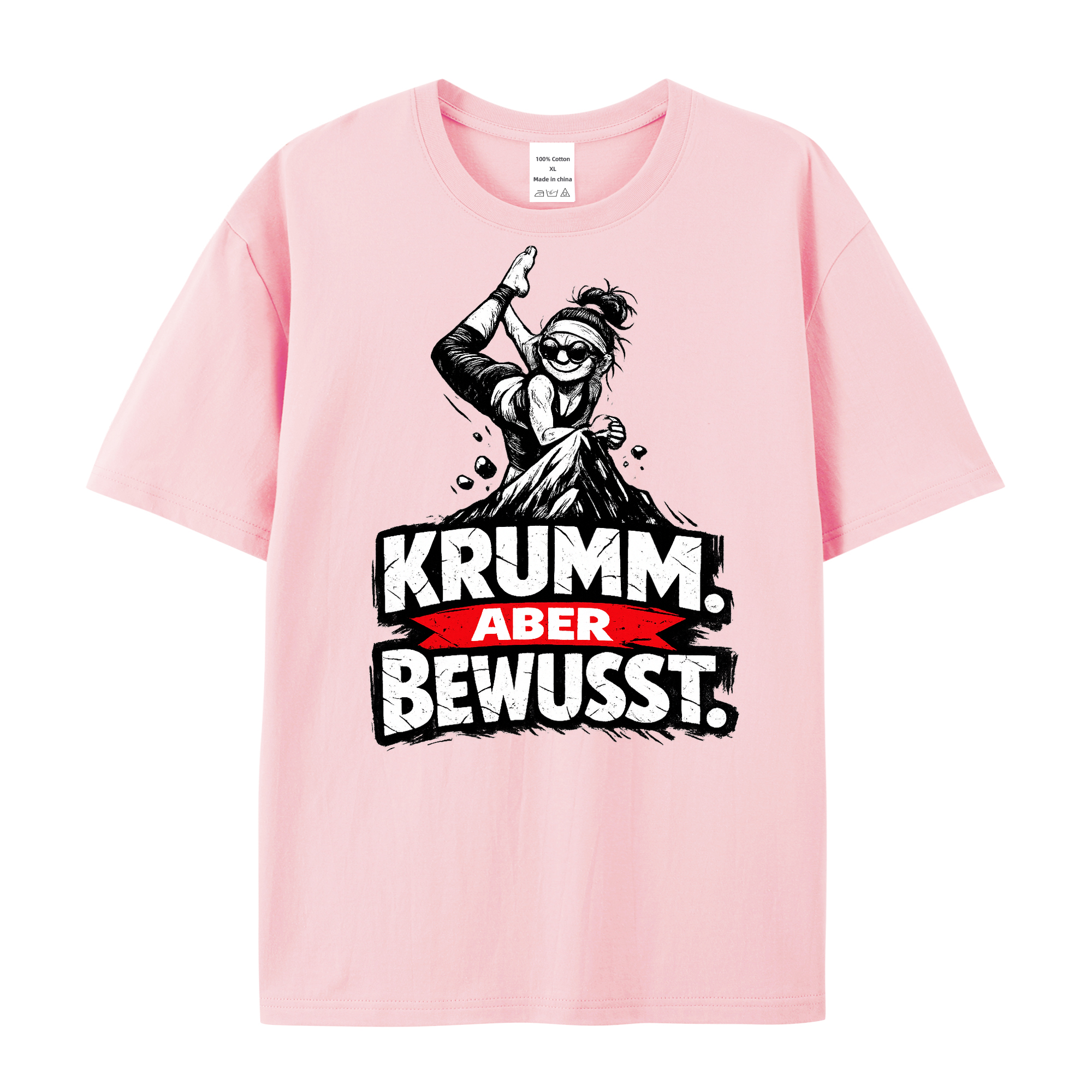 T-Shirt Krumm Bewusst – Yoga Yogi Motivation