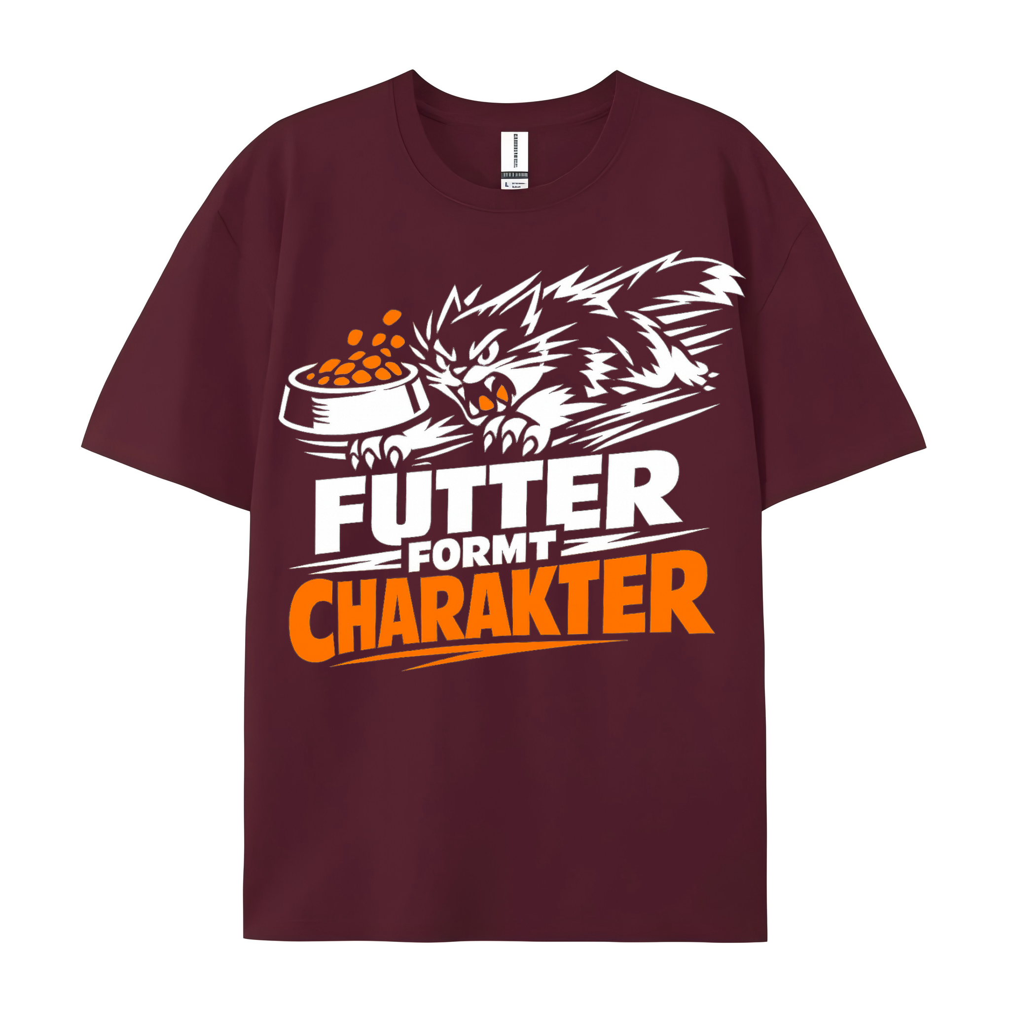 T-Shirt Katzencharakter Futterformt Stil