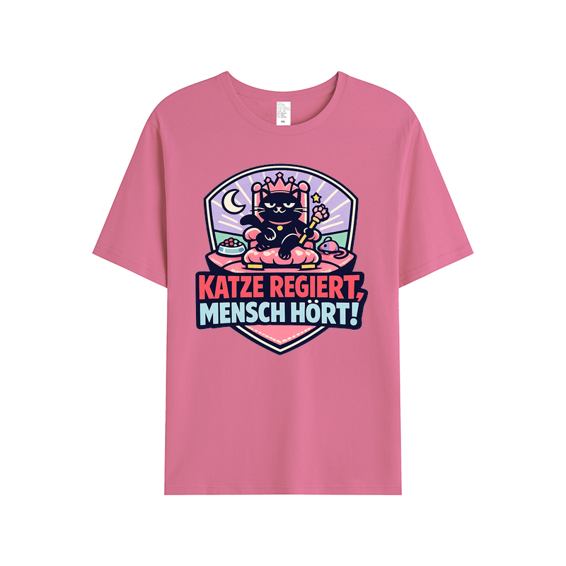 T-Shirt Katzenherrschaft – Mensch, dein Platz ist klar!