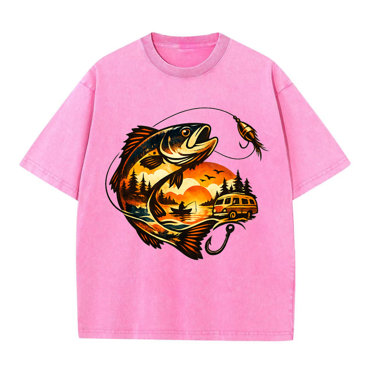 T-Shirt Anglerträume in Blau