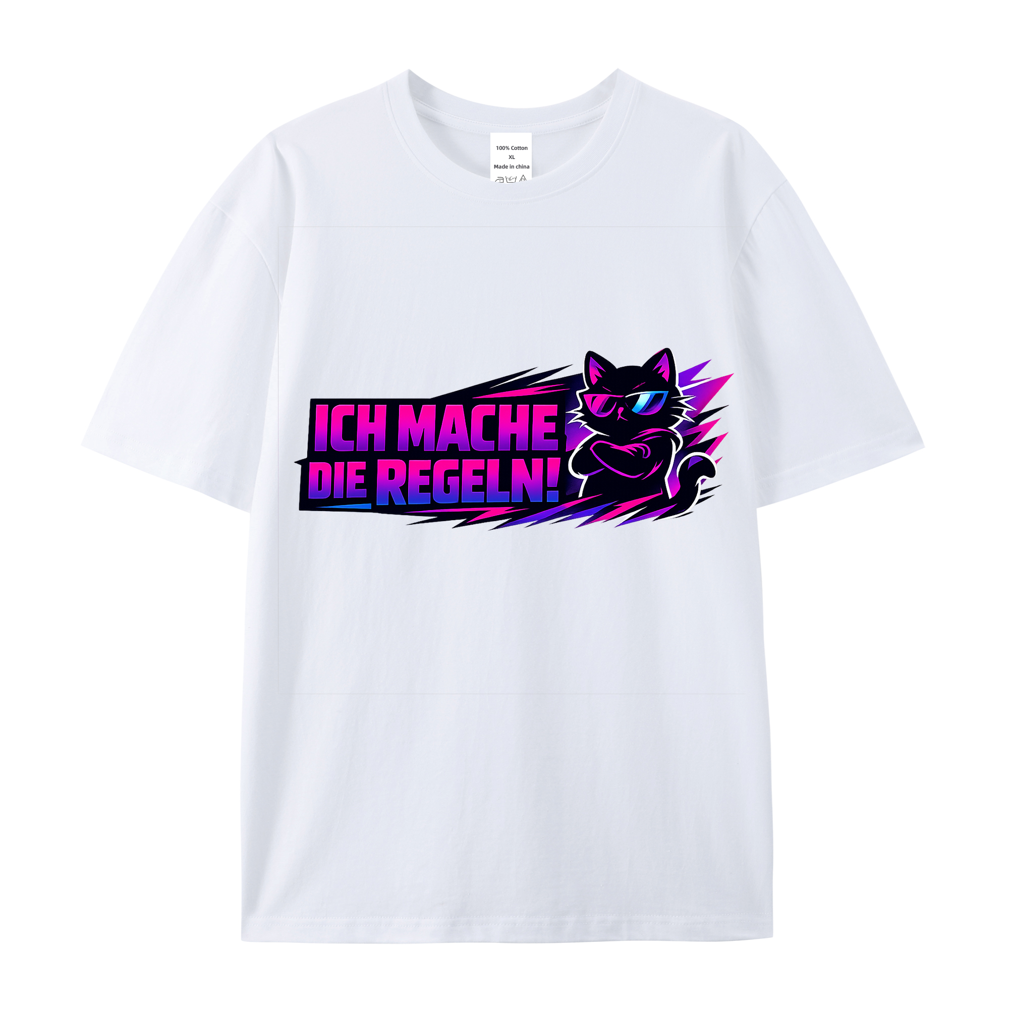 T-Shirt Katzenkönig: Regeln sind meine Sache!