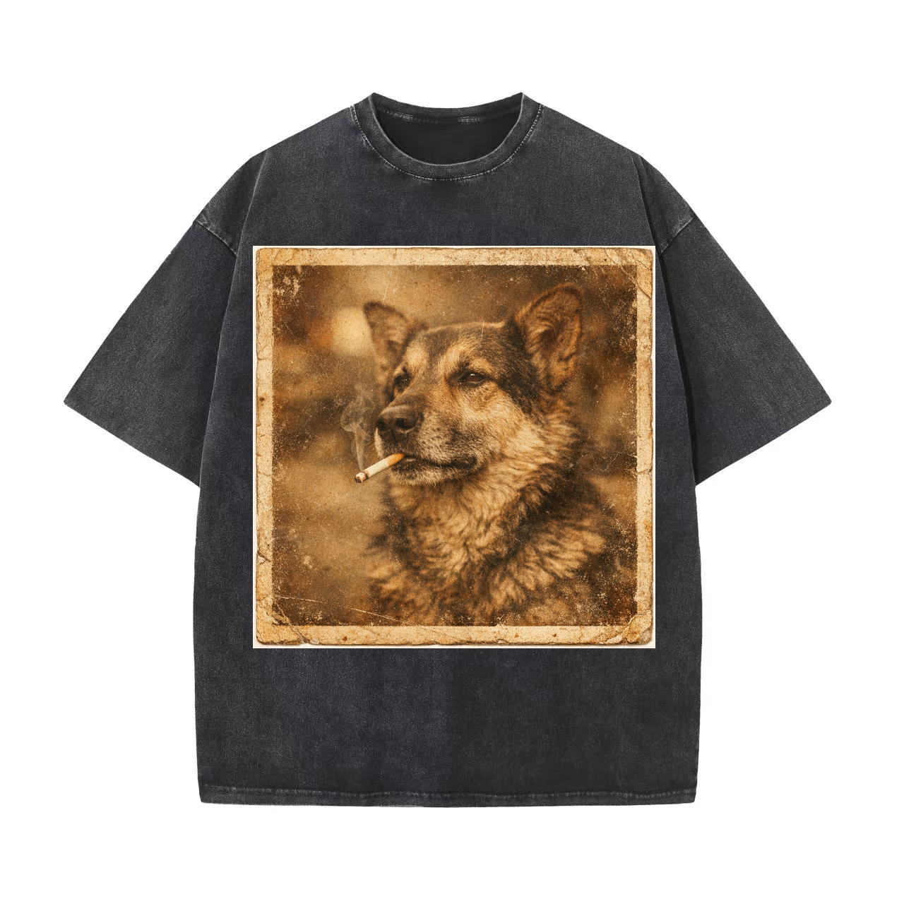 T-shirt Dog Polaroid Photo Print