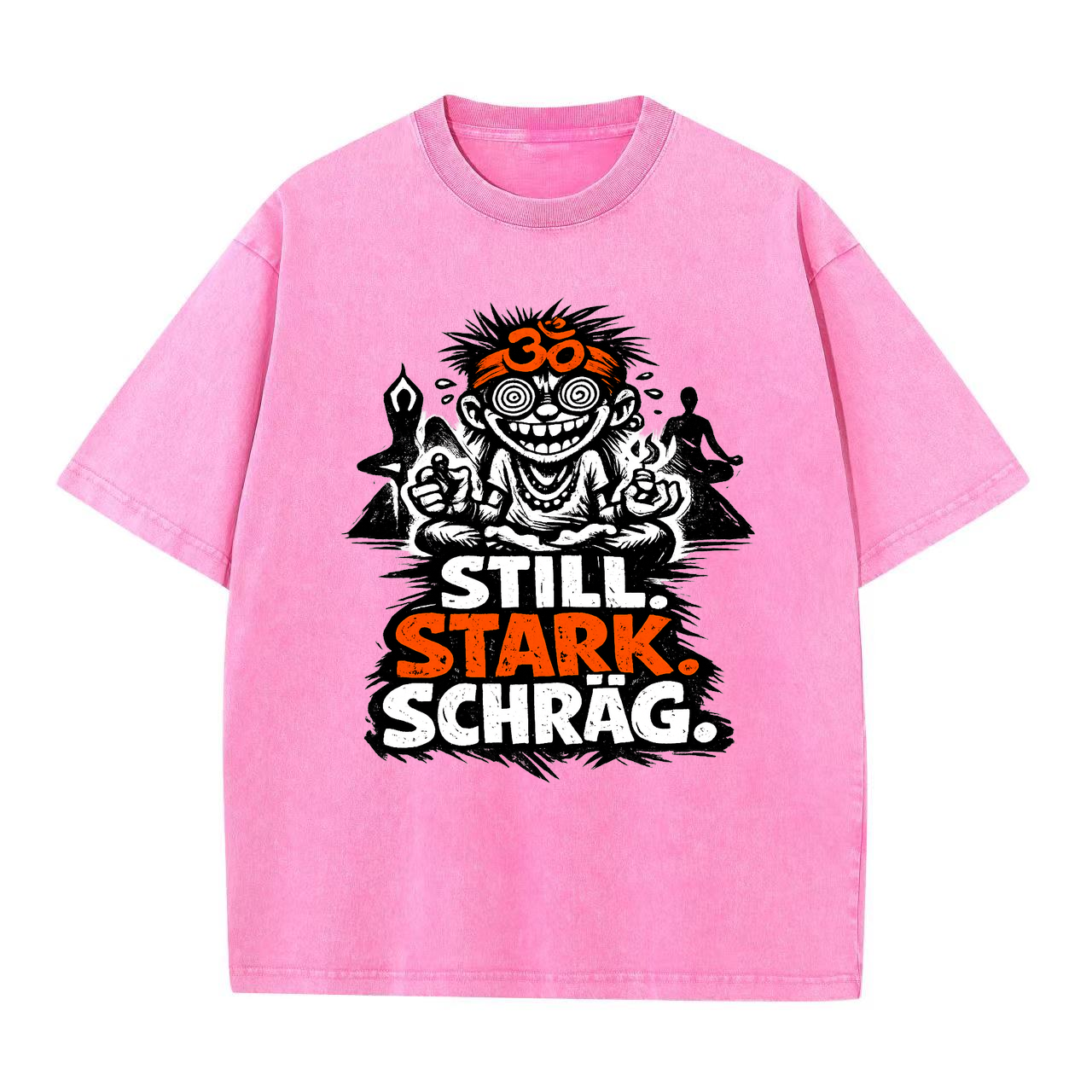 T-Shirt RuheKraft Schräg Yoga Motiv