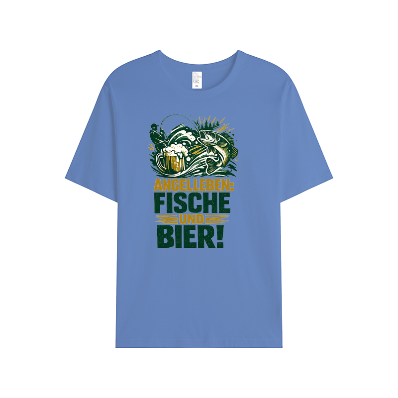 T-Shirt Angelglück: Fische, Bier und gute Laune!