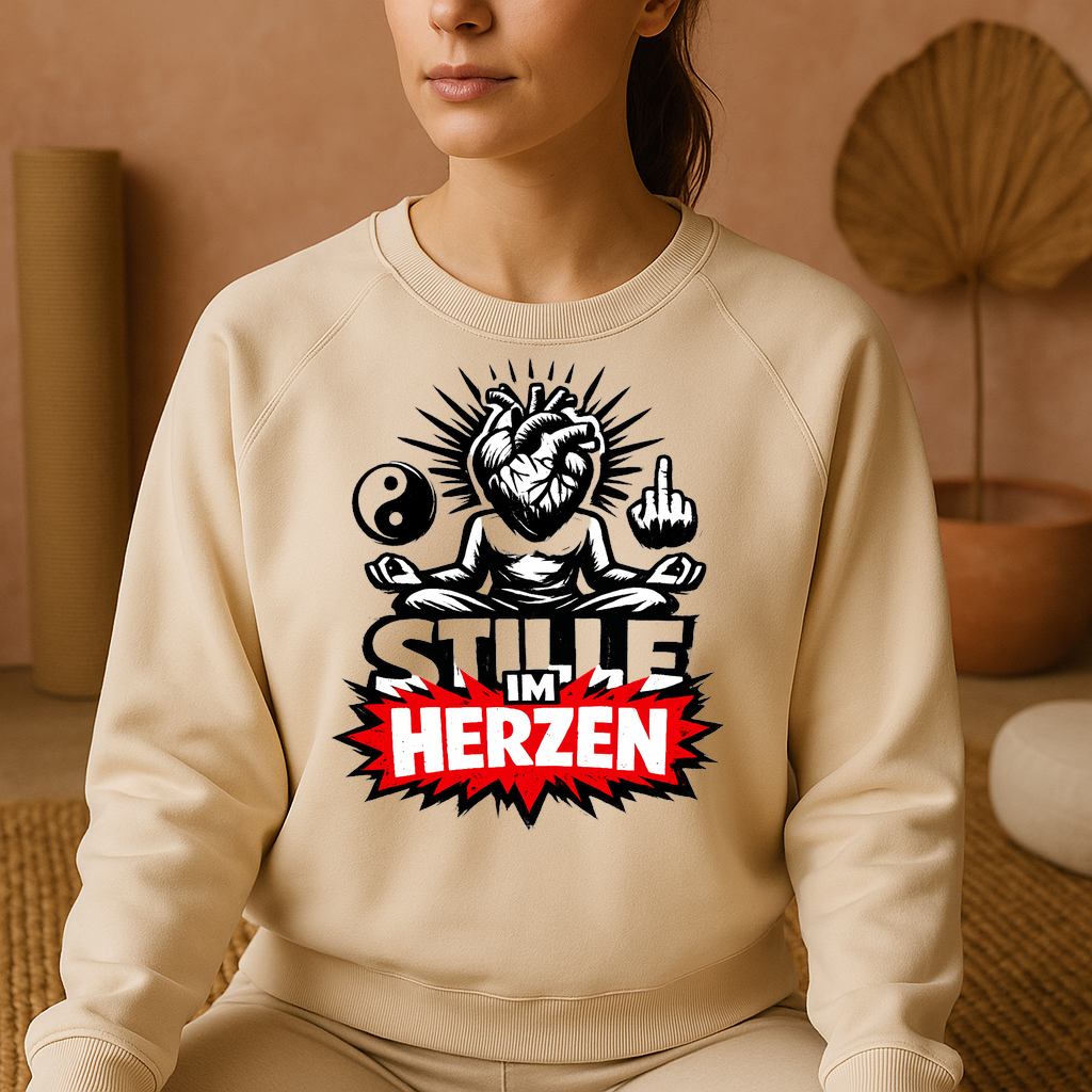 Sweatshirt Herzstille – Yogayogi Inspiration für innere Ruhe