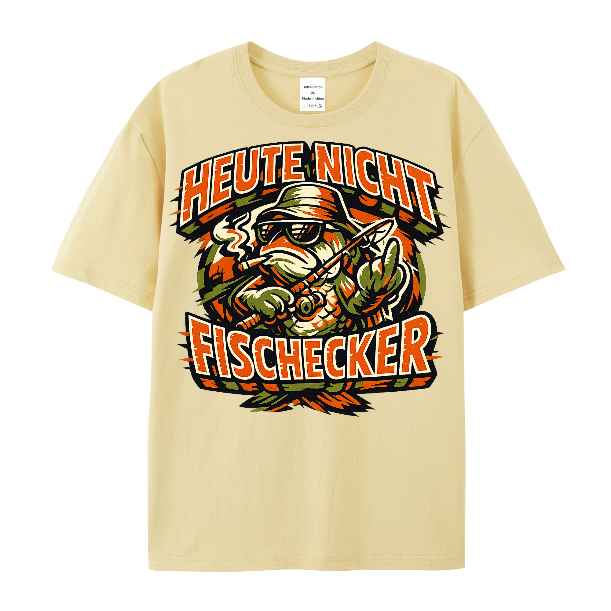 T-Shirt Fischecker Heute Nicht Anglerhumor