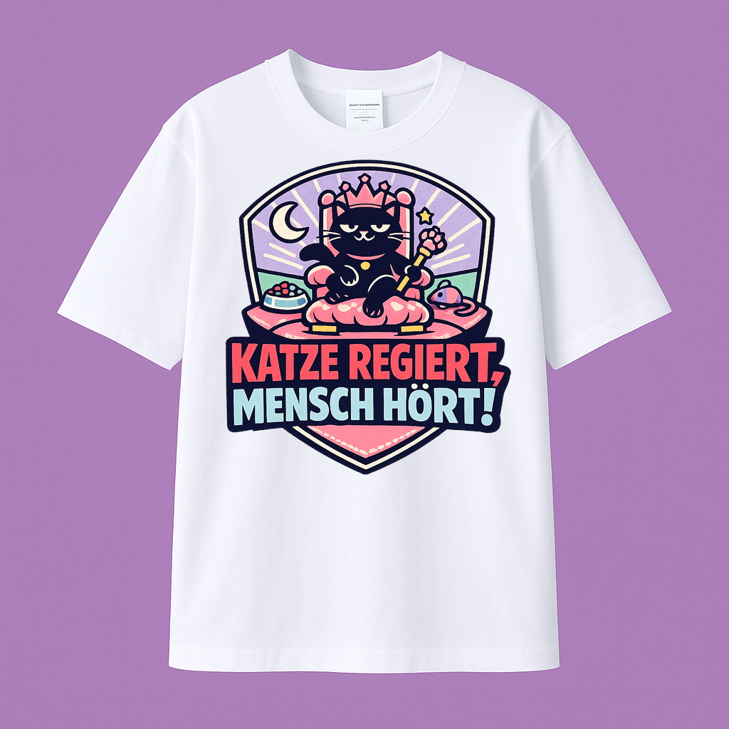 Katze regiert, Mensch hört! t-shirt