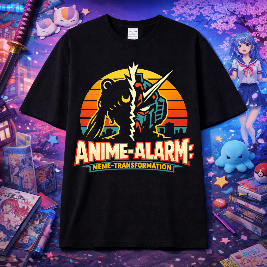 T-Shirt Anime-Alarm: Meme-Transformation