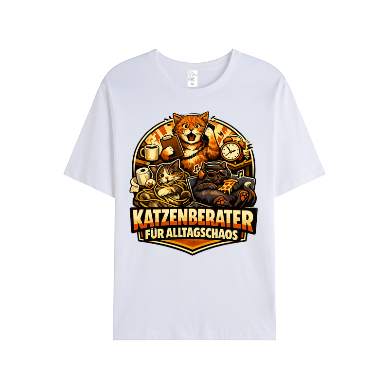 „Katzenberater für Alltagschaos“ t-shirt