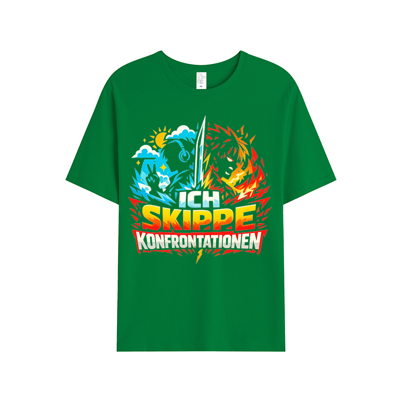 T-Shirt Anime Skip Mode Konfrontation