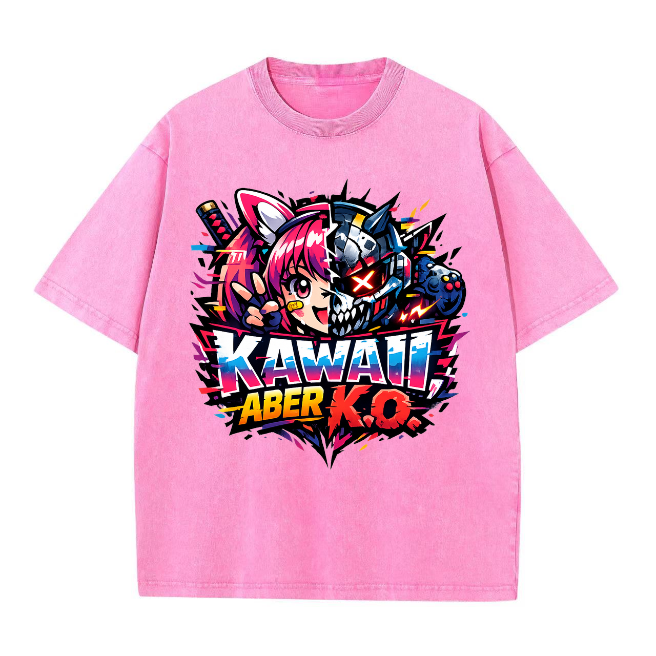 T-Shirt Kawaii K.O. Anime Vibes