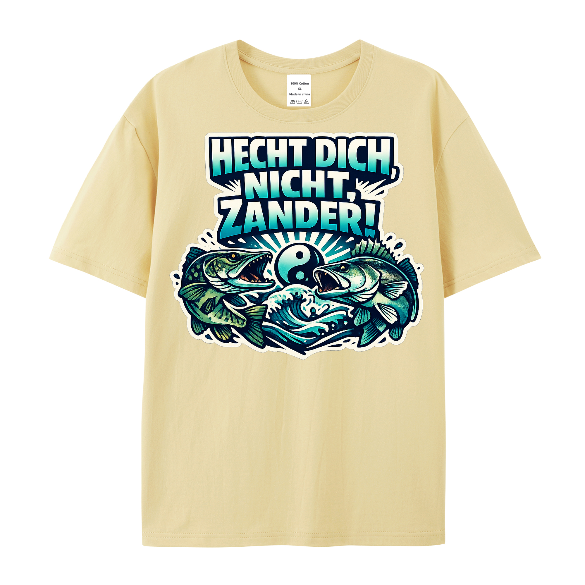 T-Shirt Anglerwitz: Hecht dich nicht, Zander!
