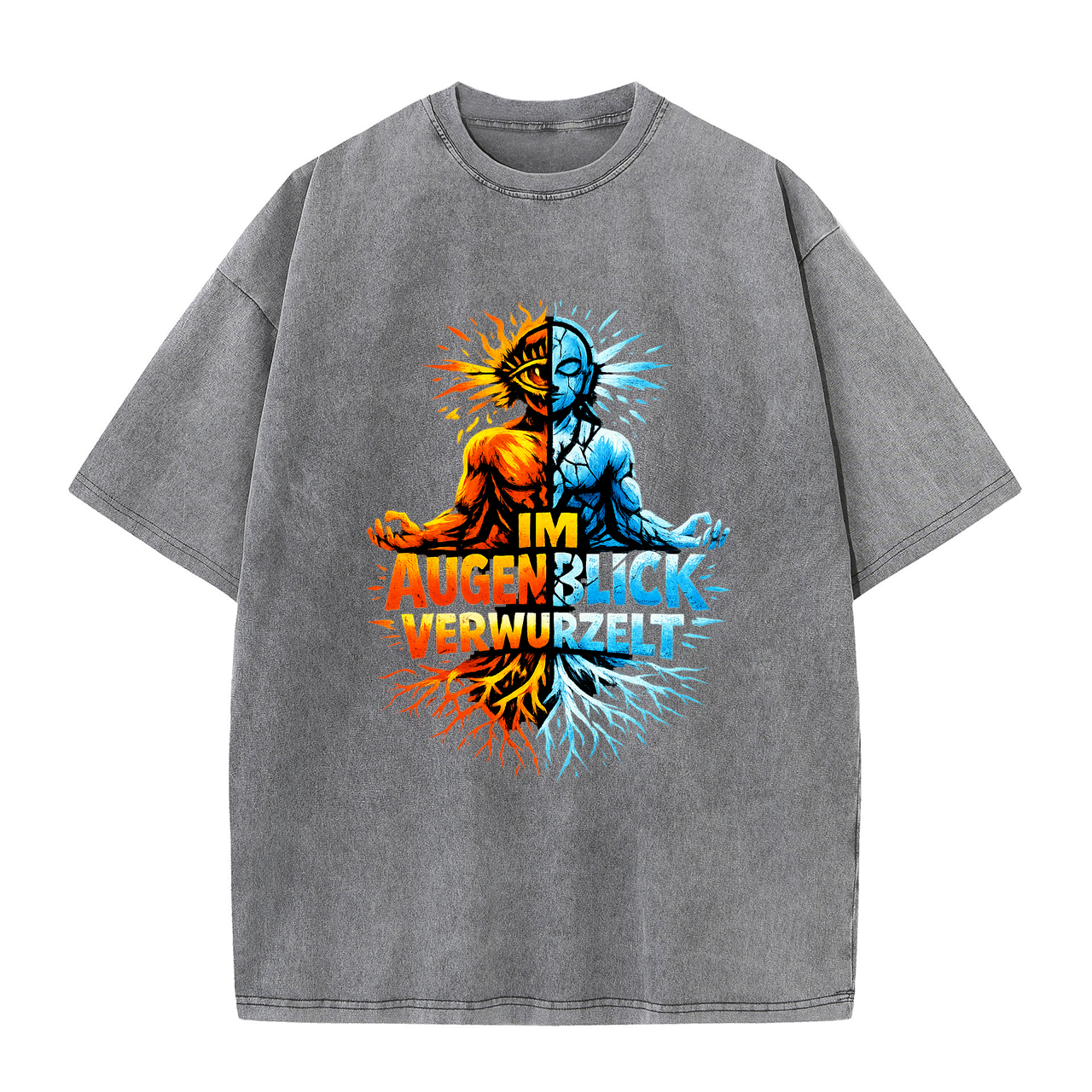 T-Shirt Augenblick Verwurzelt Zen Style