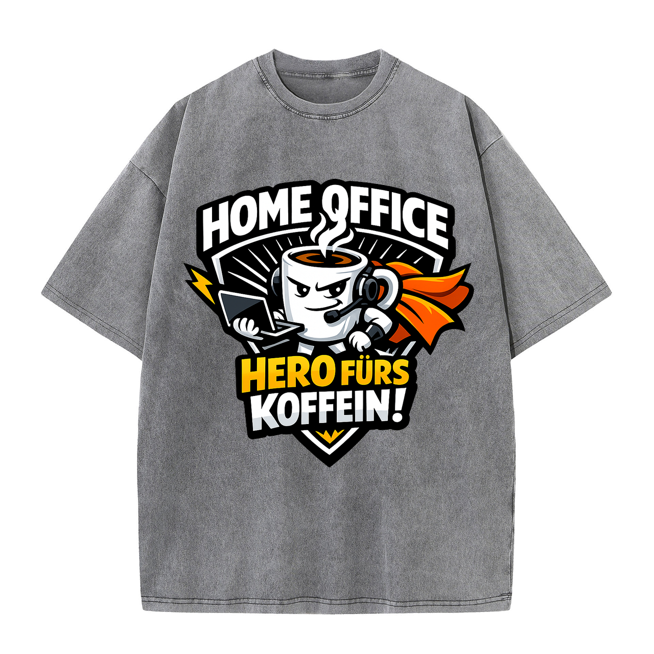 T-shirt Kaffeekrieger-Emblem: Tägliche Koffein-Dosis
