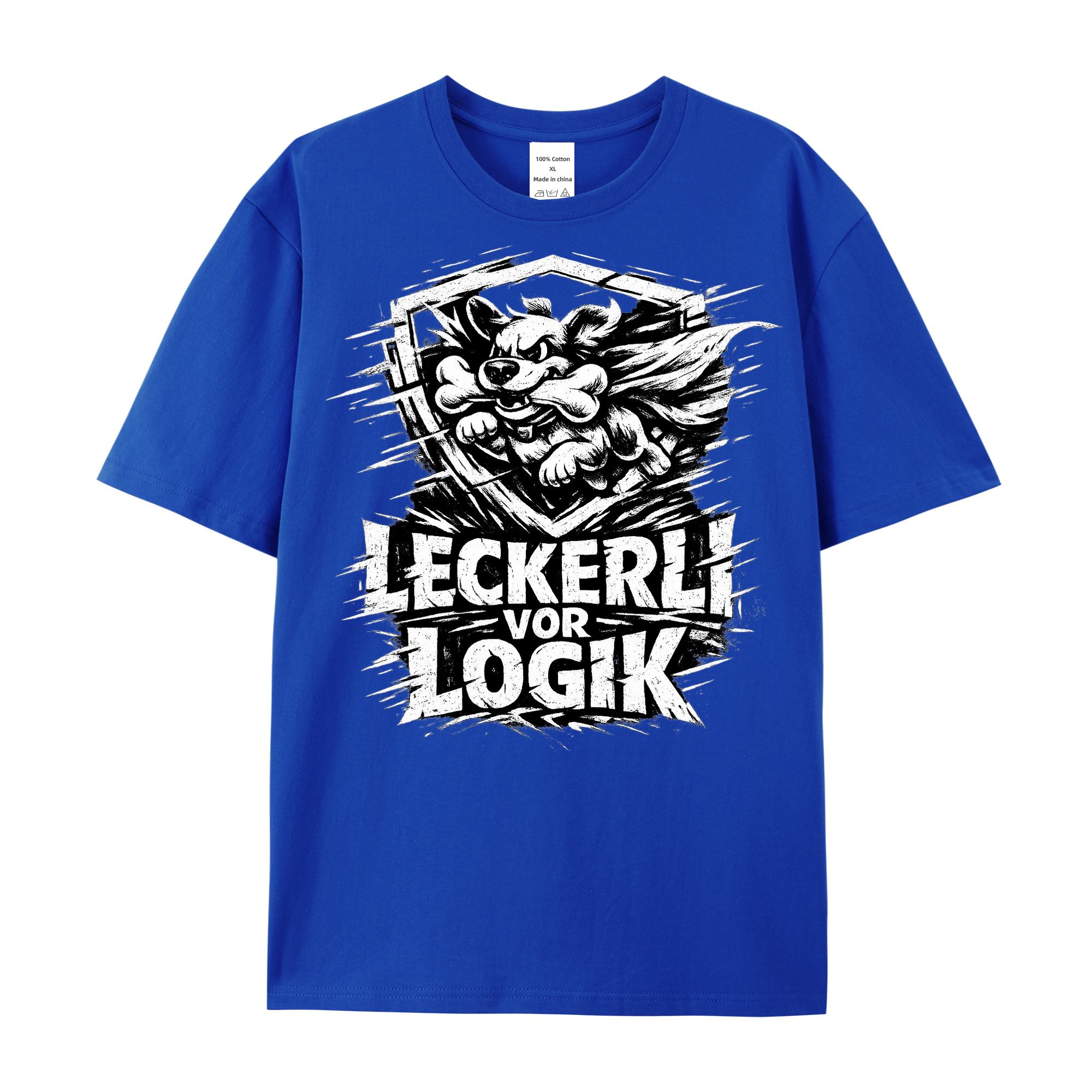 T-Shirt Leckerli vor Logik Hundeliebe