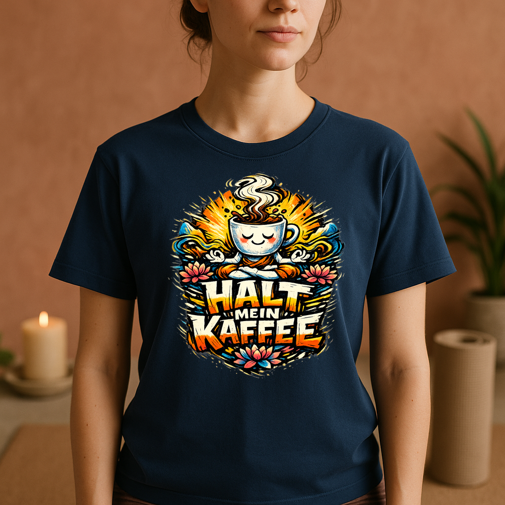 T-Shirt Kaffee & Asanas Yoga Humor
