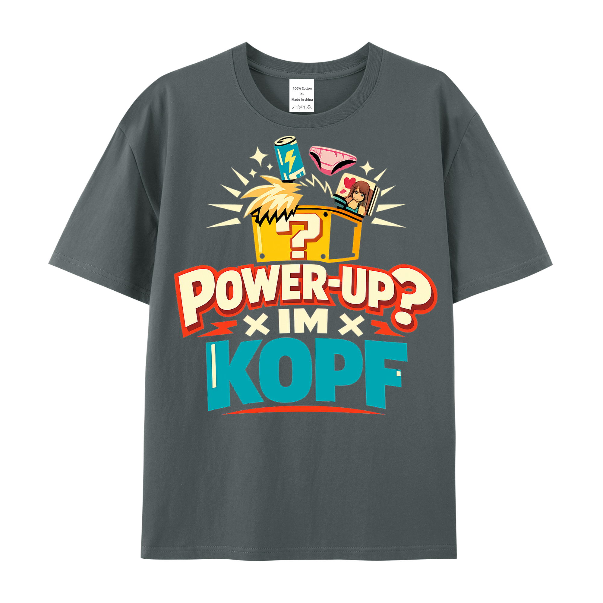 T-Shirt Power-Up Kopfkino Anime Style