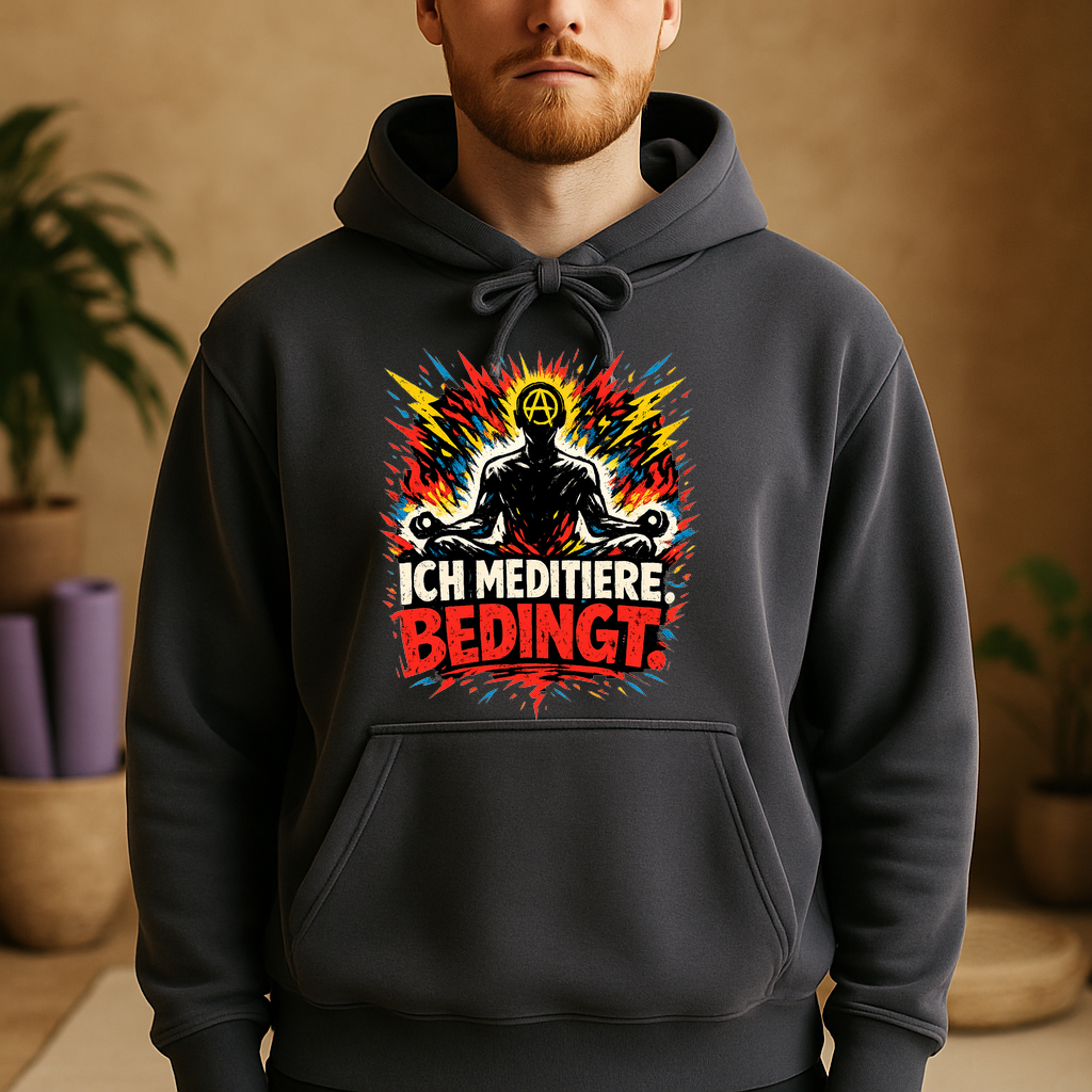 Hoodie Meditationsmood – Ich meditiere. Bedingt.