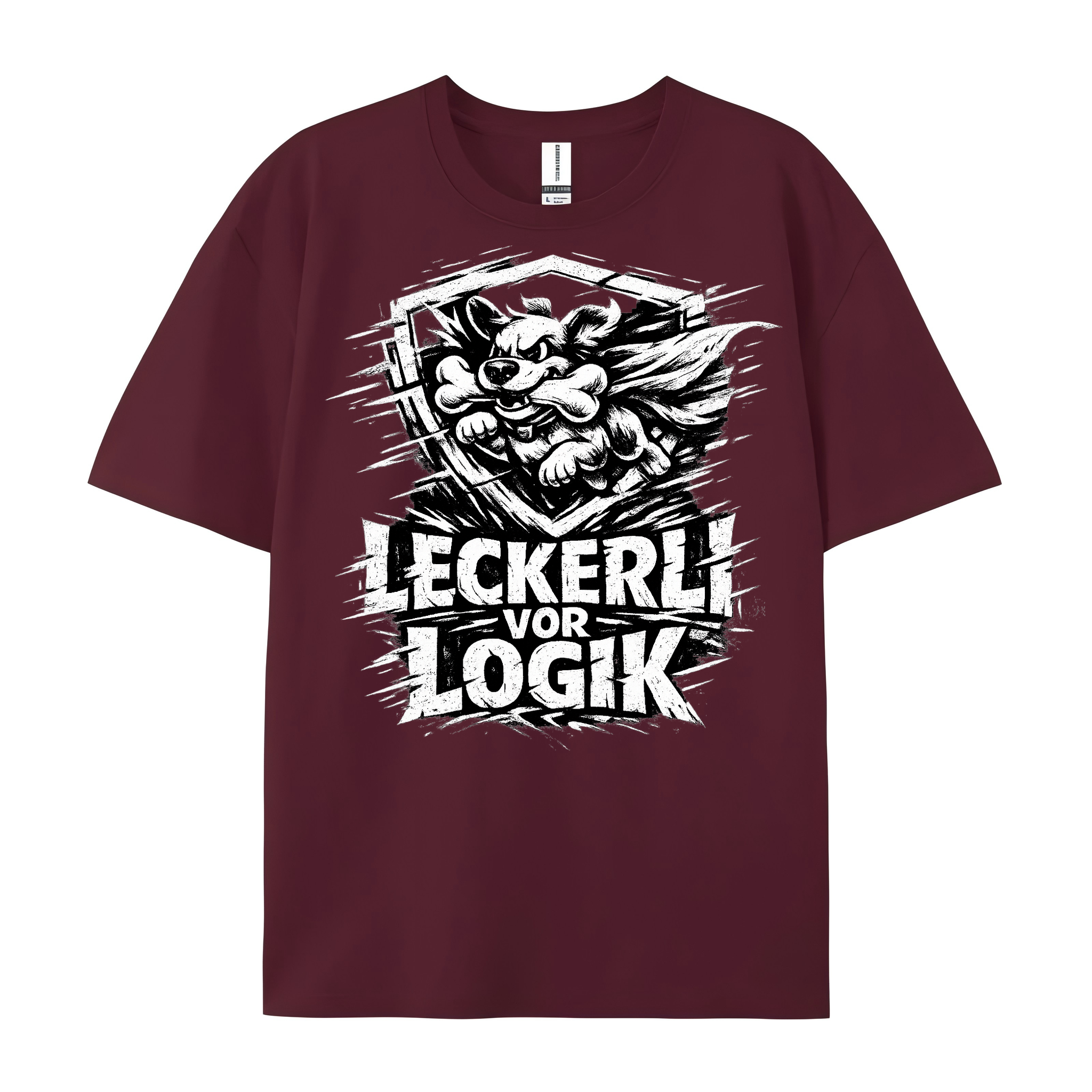 T-Shirt Leckerli vor Logik Hundeliebe