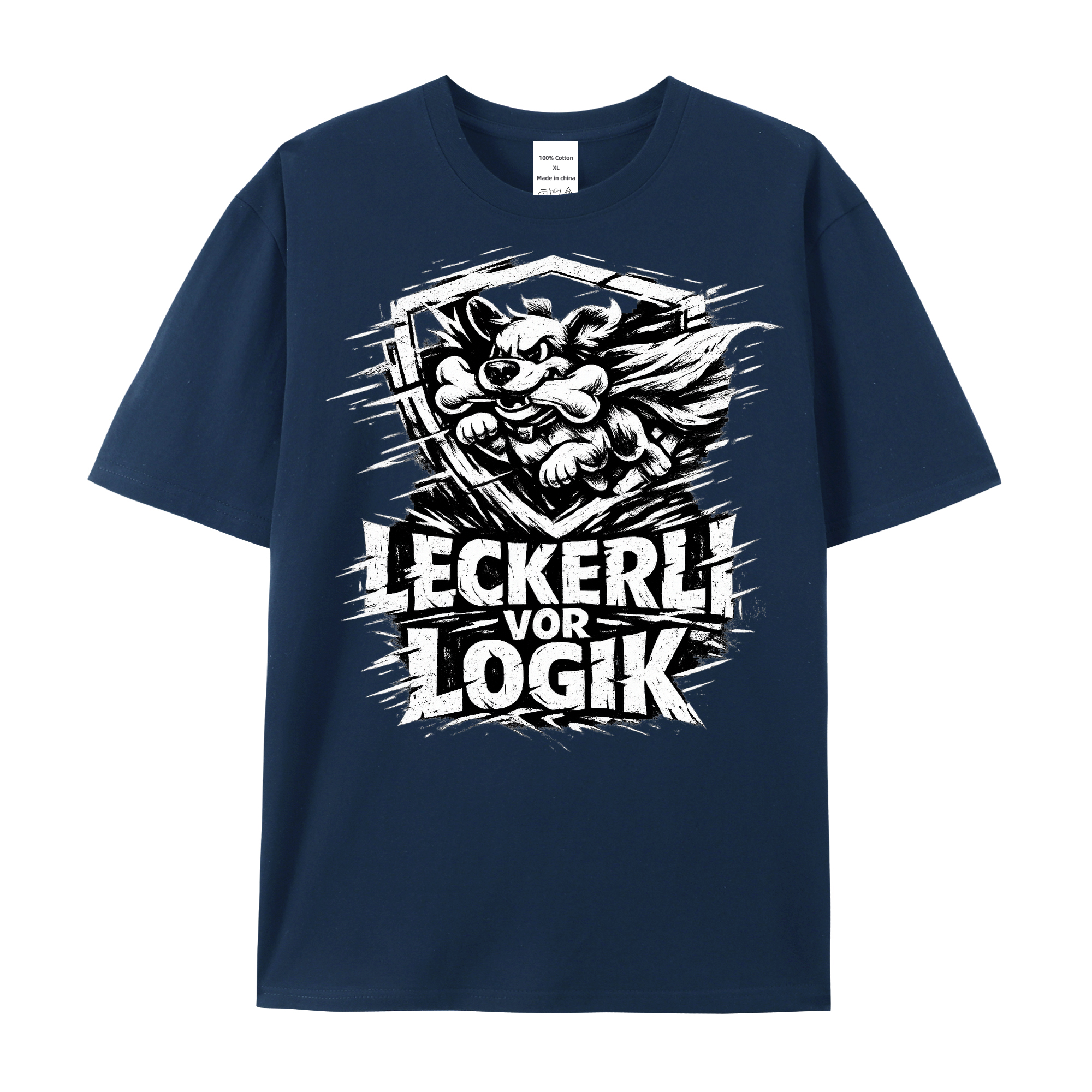 T-Shirt Leckerli vor Logik Hundeliebe