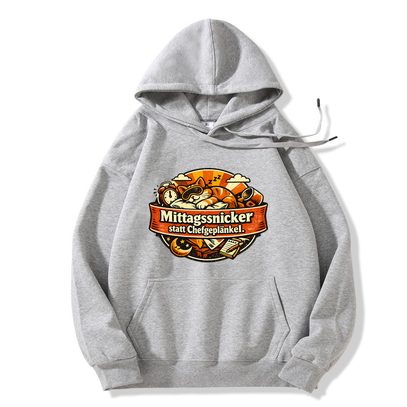 Mittagsnicker statt Chefgeplänkel. Hoodie