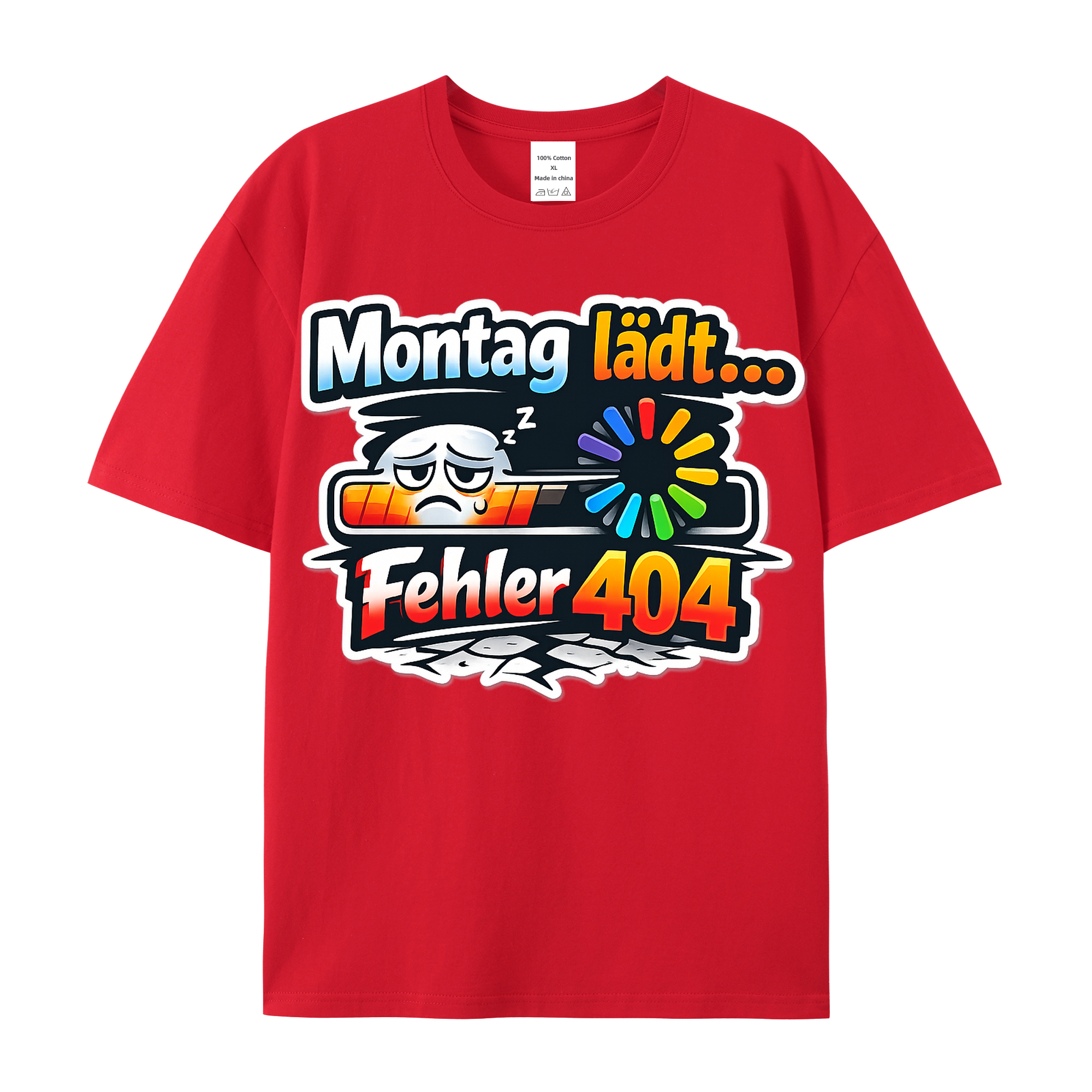 T-shirt Montag Ladefehler: Fehler 404 am Morgen