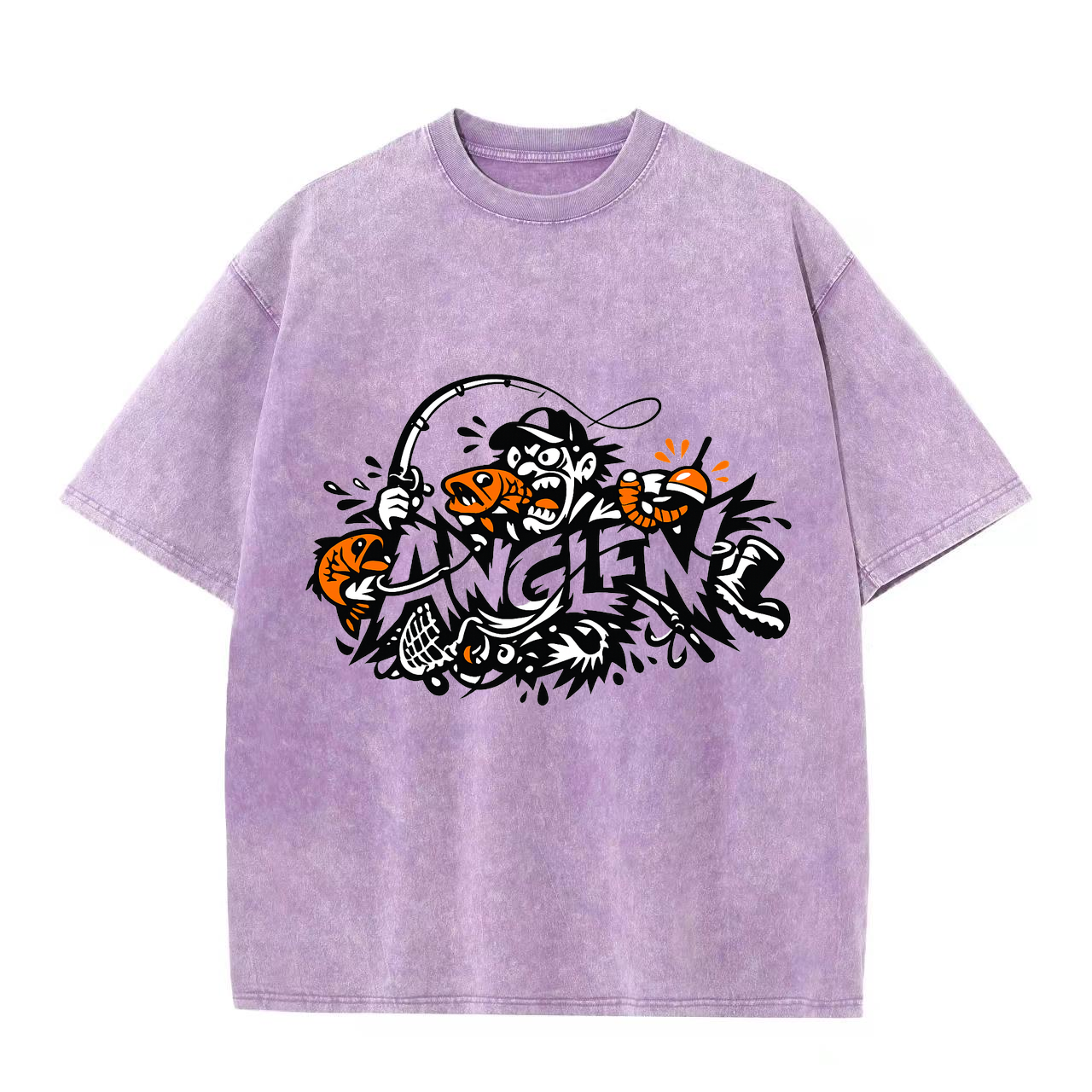 T-Shirt Angelglück am Wasser