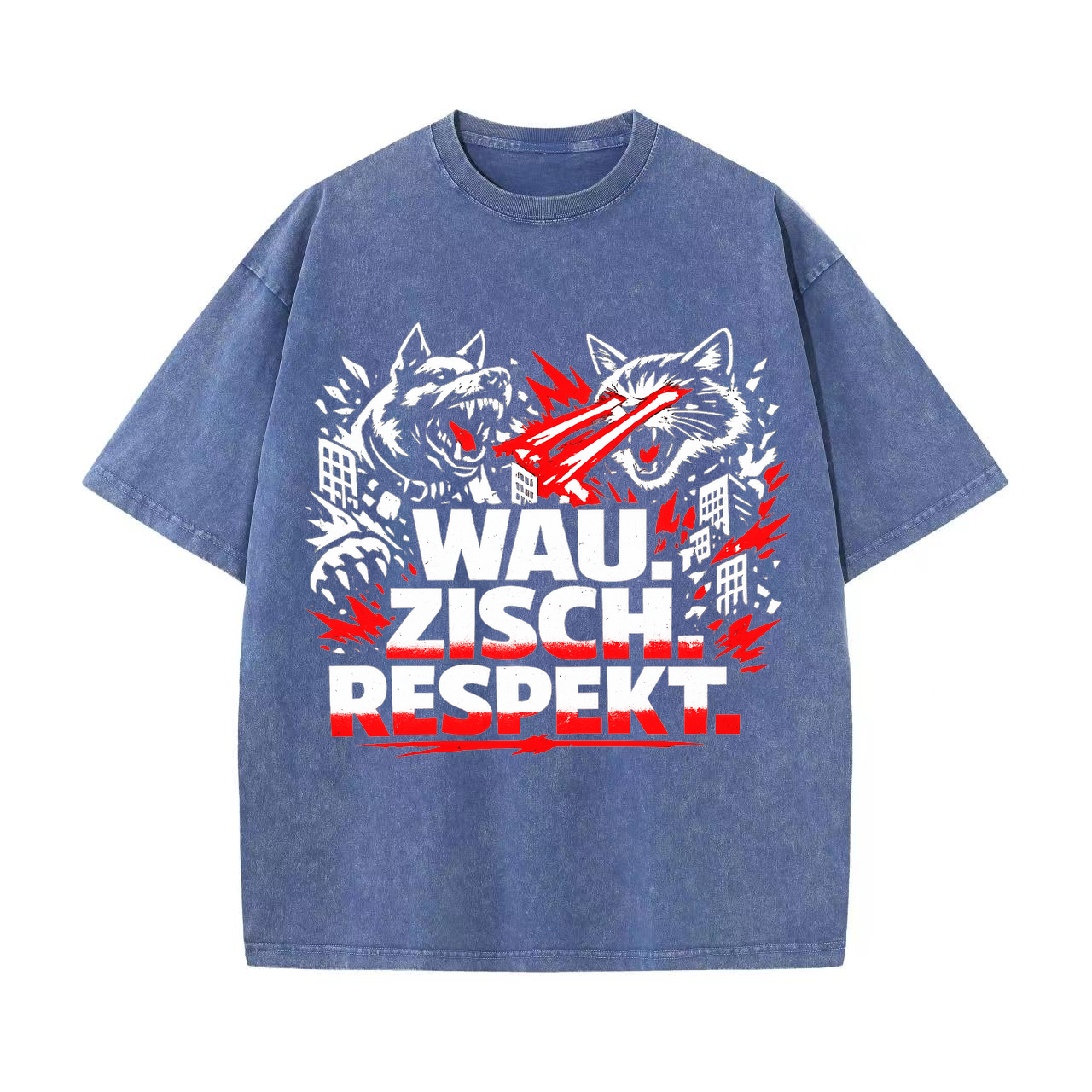 T-Shirt Wau Zisch Respekt Haustier Vibes