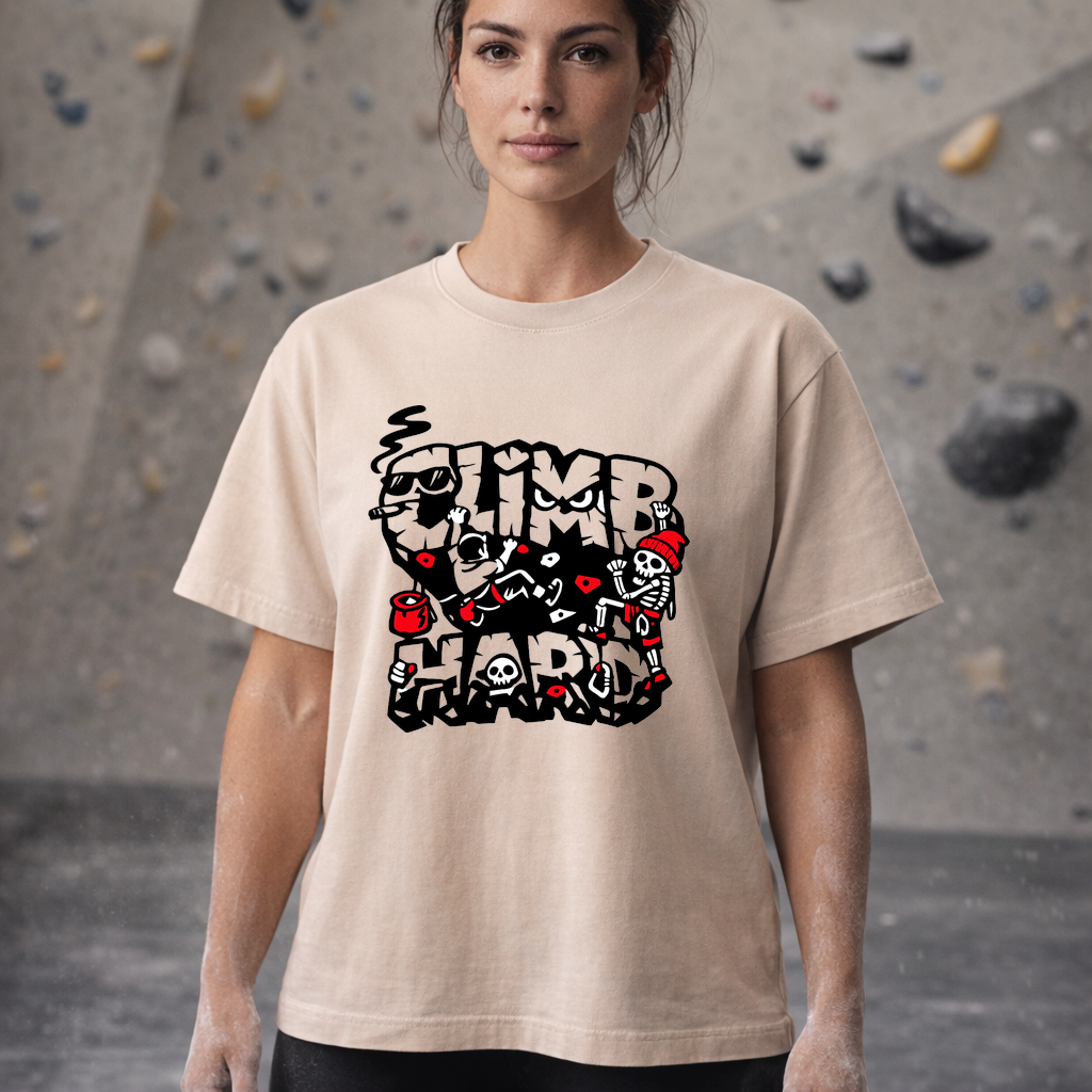 T-shirt Riot Chalk Glyph Kletterhallen-Vintage Vibe