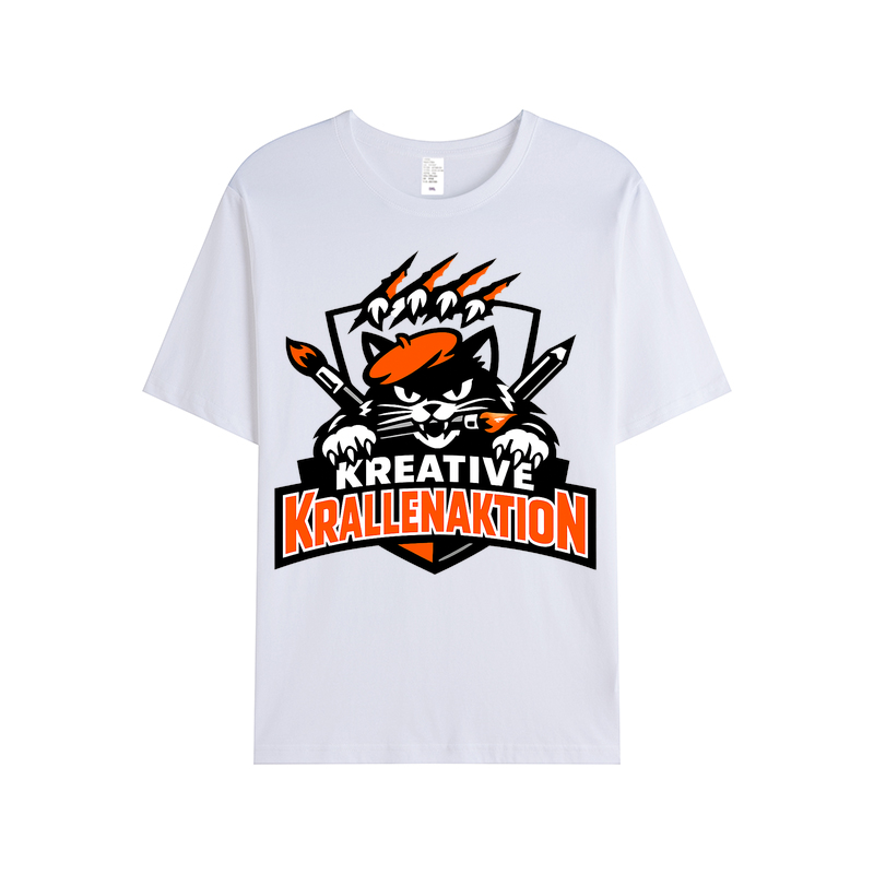 T-Shirt Kreative Krallenaktion Katze