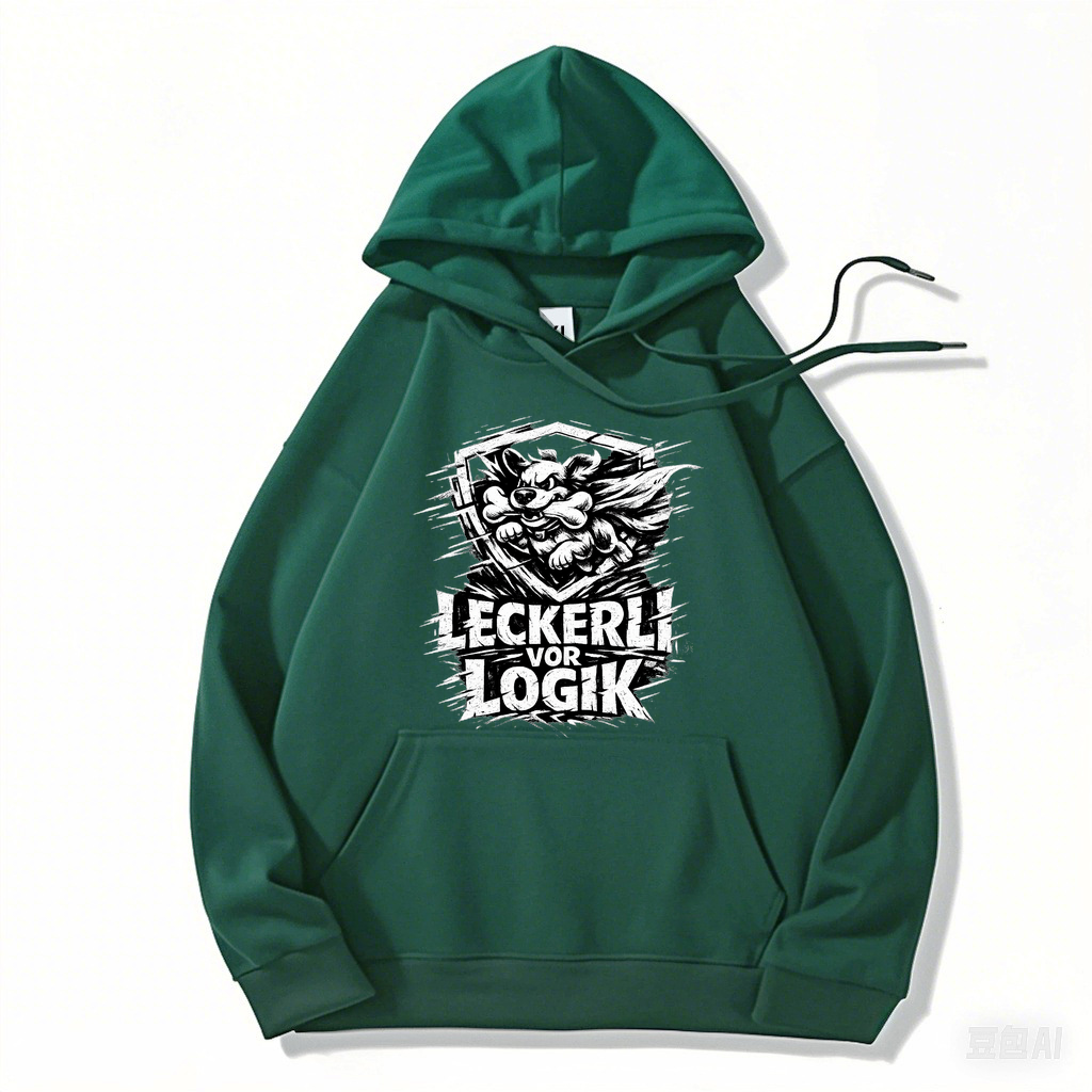 Hoodie Leckerli vor Logik Pfotenstyle