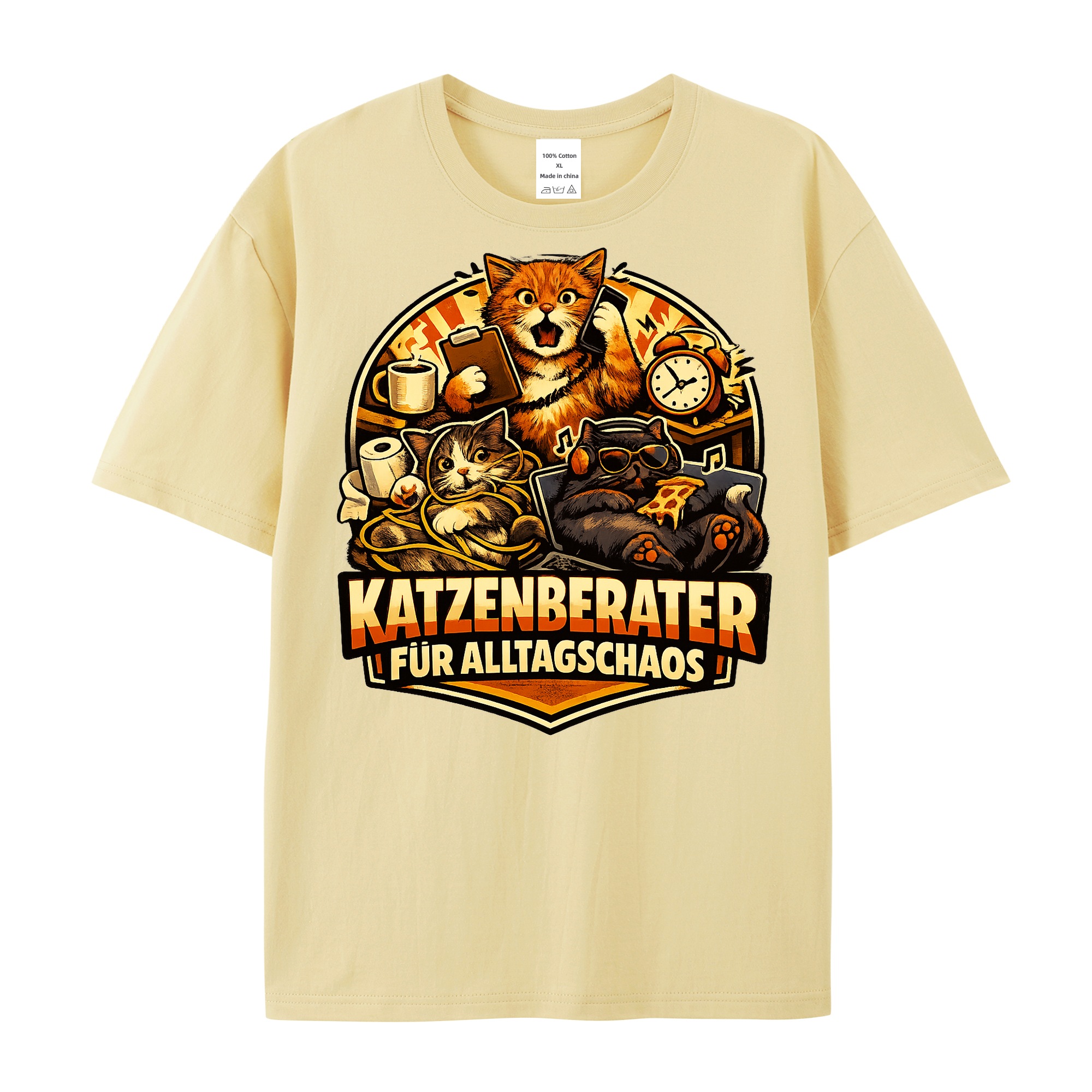 T-Shirt Chaos-Katze: Dein Alltagsberater