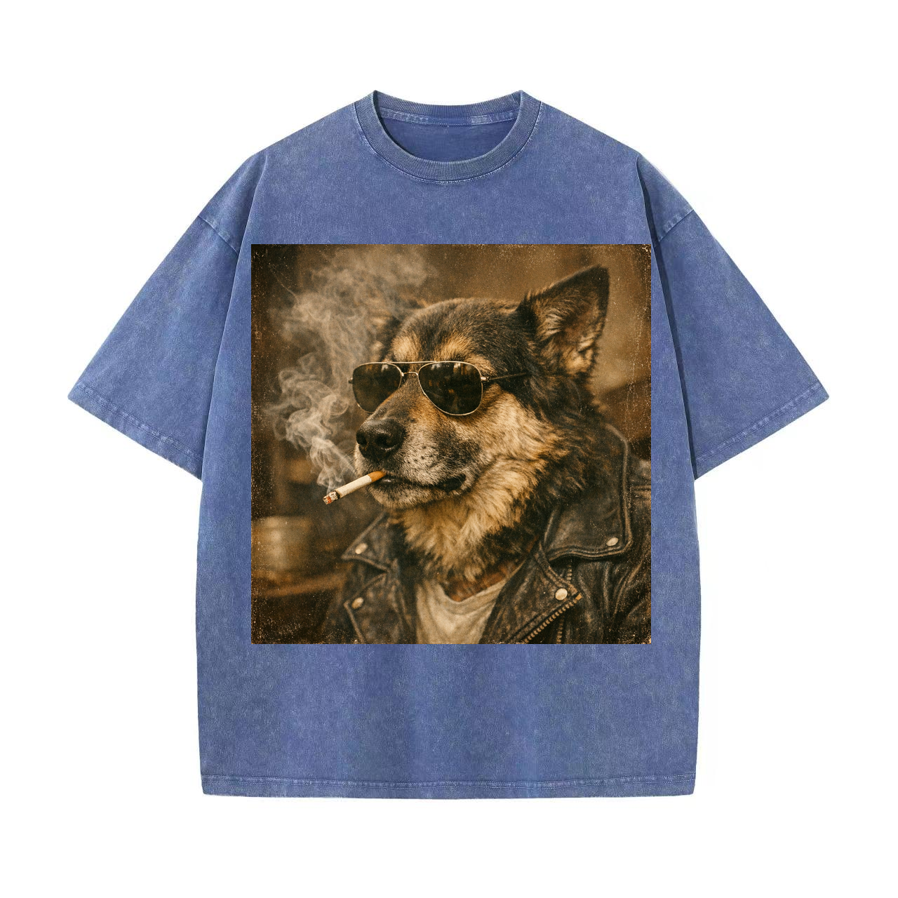 T-shirt Vintage Dog Polaroid Retro