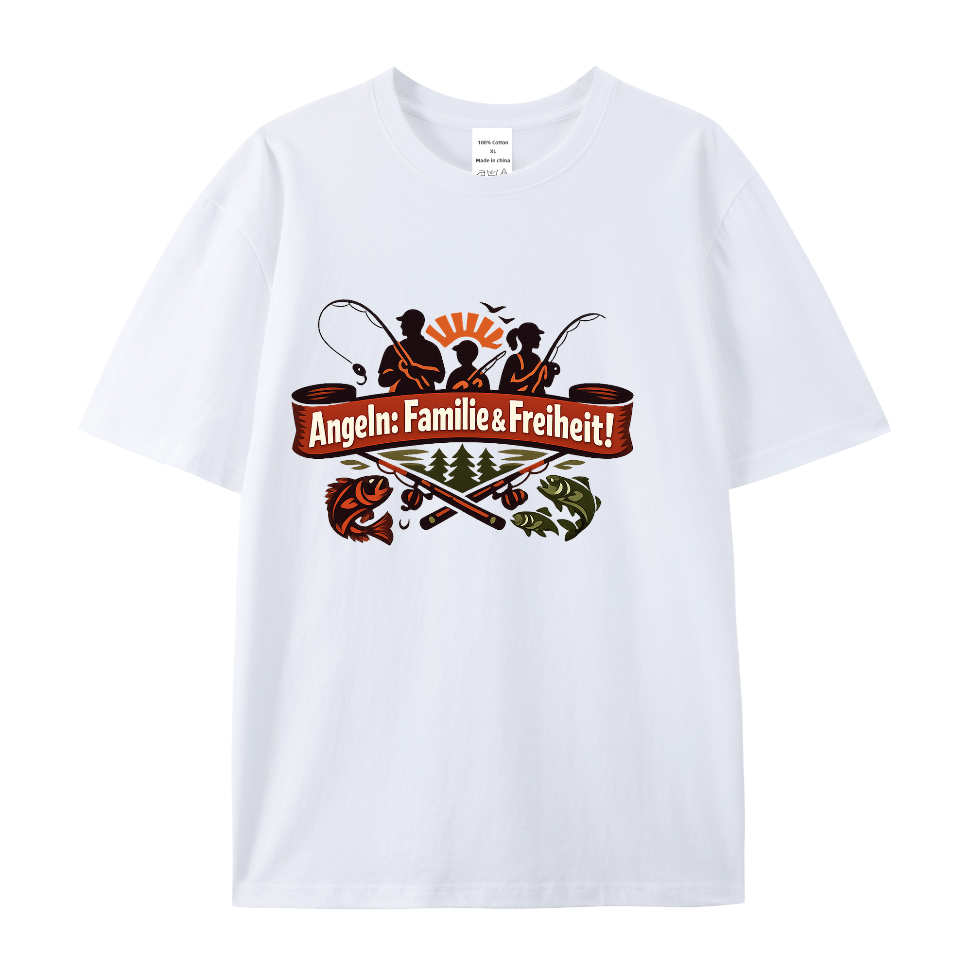 T-Shirt Angelträume: Familie & Freiheit