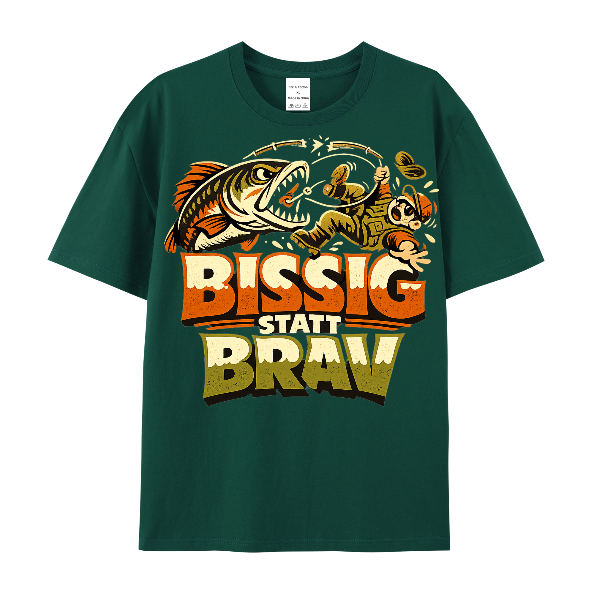 T-Shirt Bissig statt Brav Anglerstyle