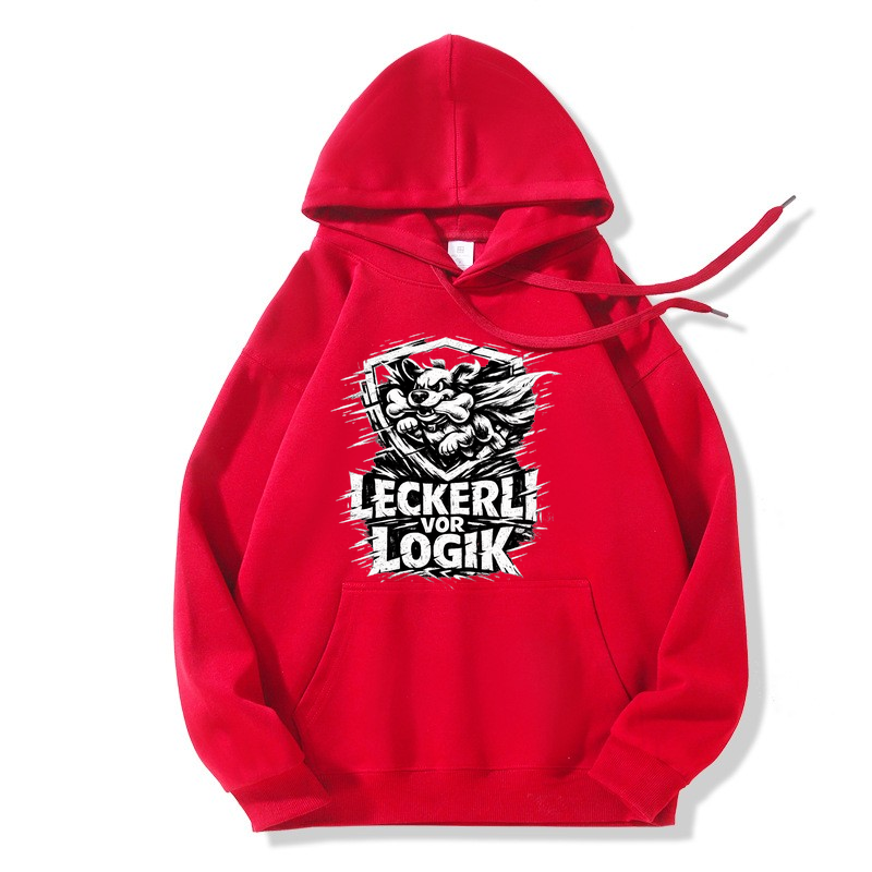 Hoodie Leckerli vor Logik Pfotenstyle