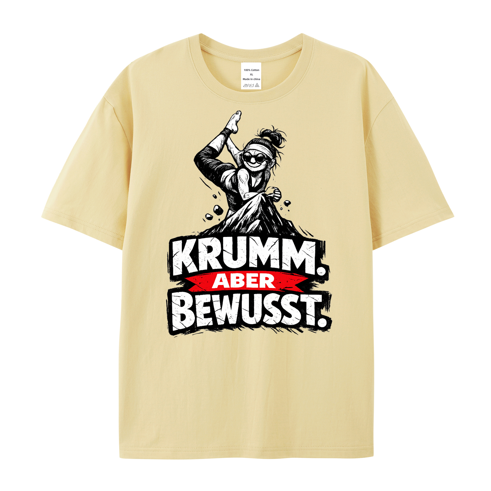 T-Shirt Krumm Bewusst – Yoga Yogi Motivation