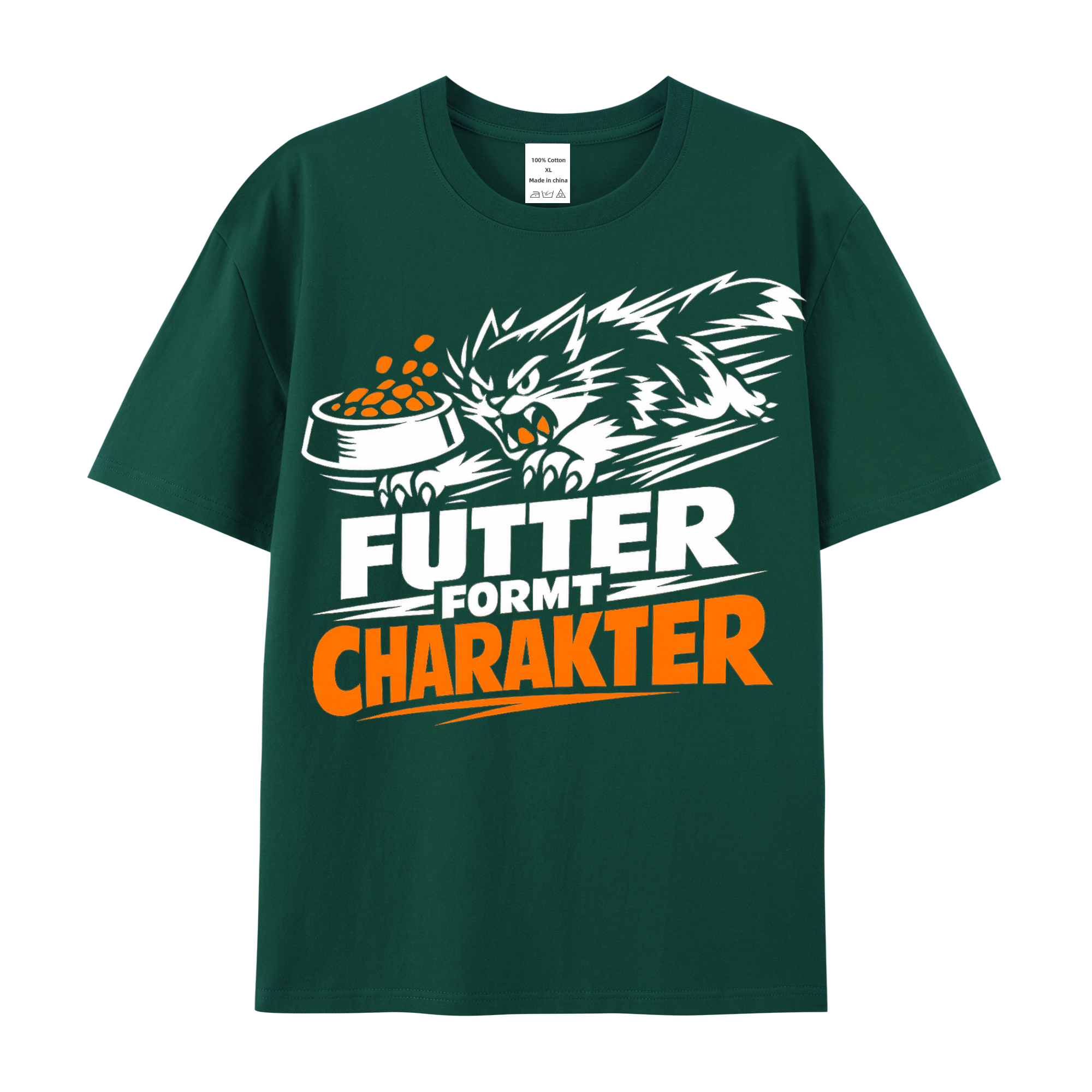 T-Shirt Katzencharakter Futterformt Stil