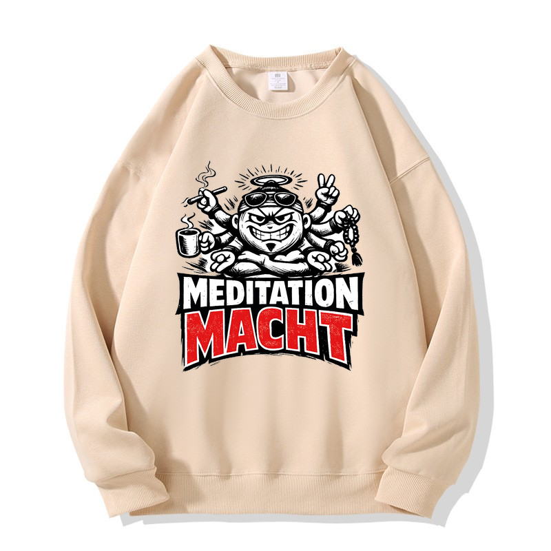 Sweatshirt Meditation Macht — Yoga Yogi Komfort