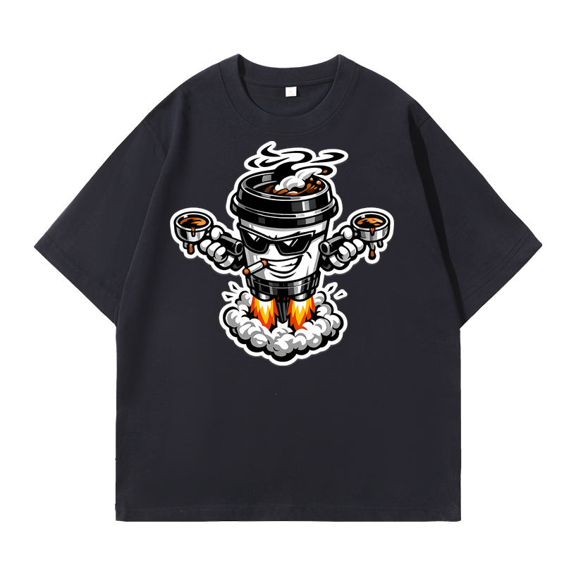 T-Shirt Velvet Steam Clash: Kaffee-Kult trifft auf cremigen 