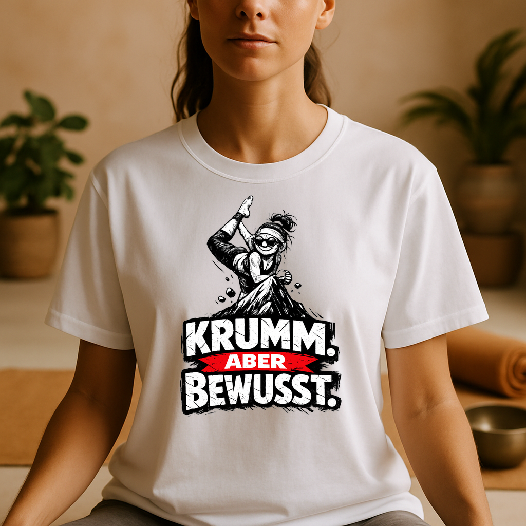 T-Shirt Krumm Bewusst – Yoga Yogi Motivation