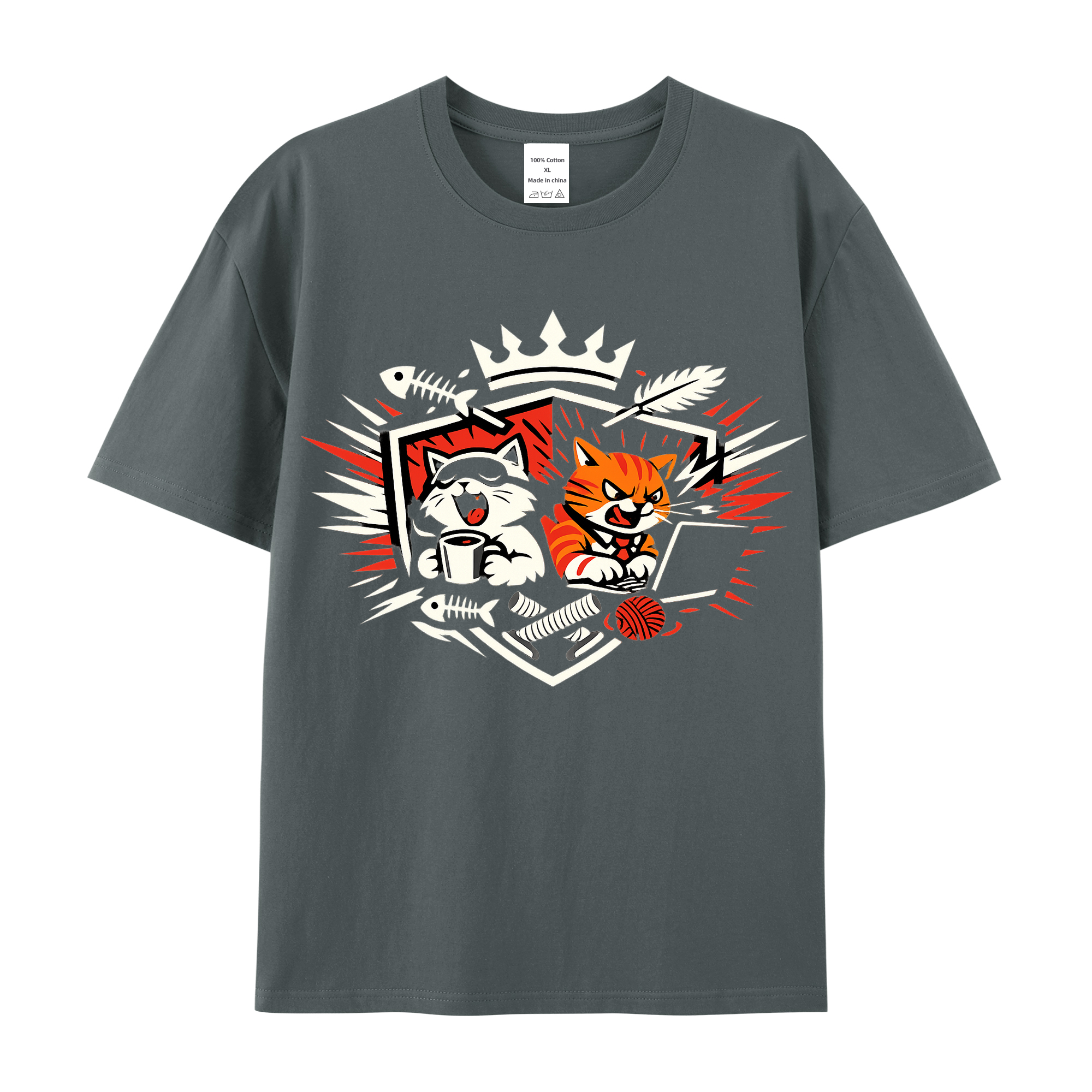 T-Shirt Katzenkönig Charm