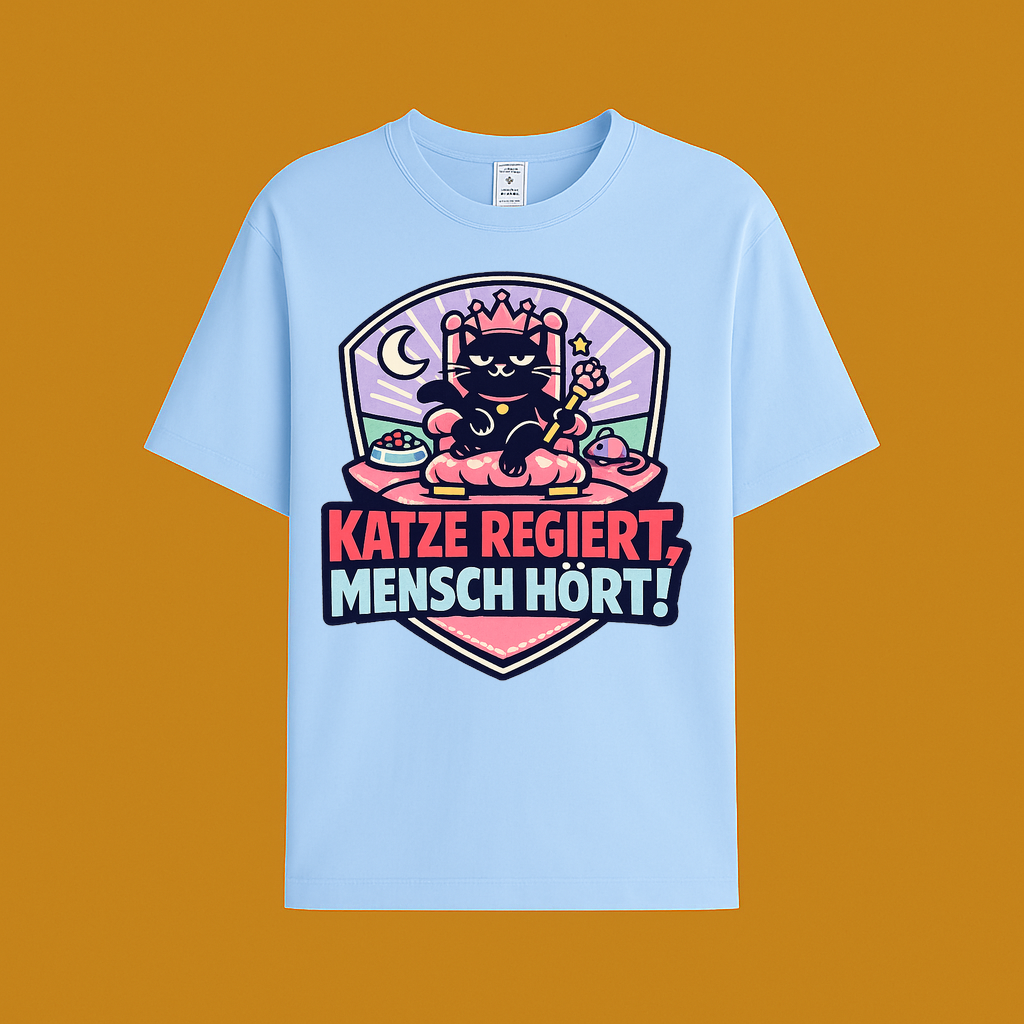 Katze regiert, Mensch hört! t-shirt
