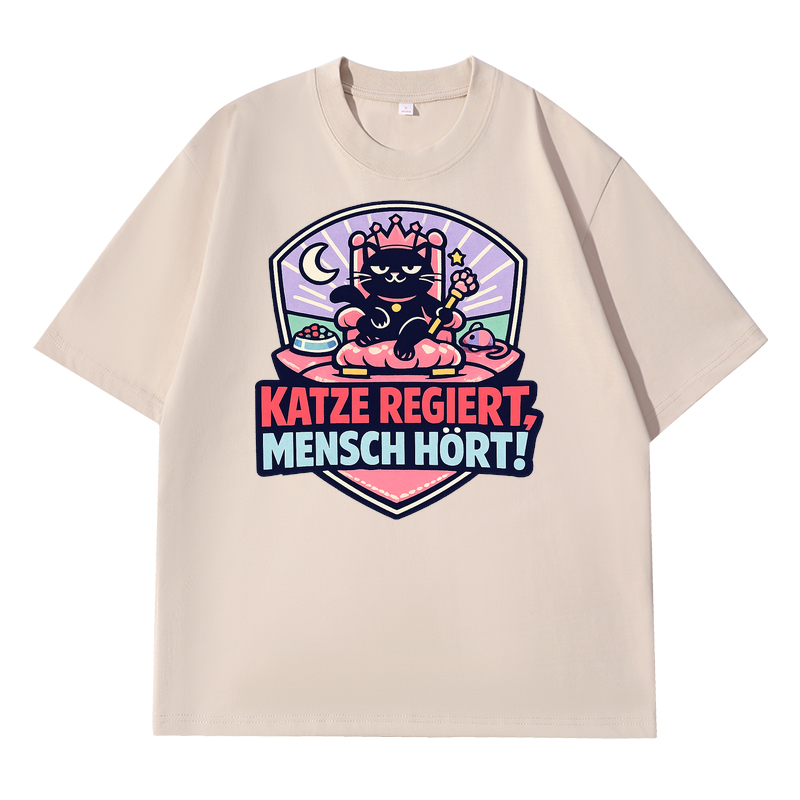 Katze regiert, Mensch hört! t-shirt