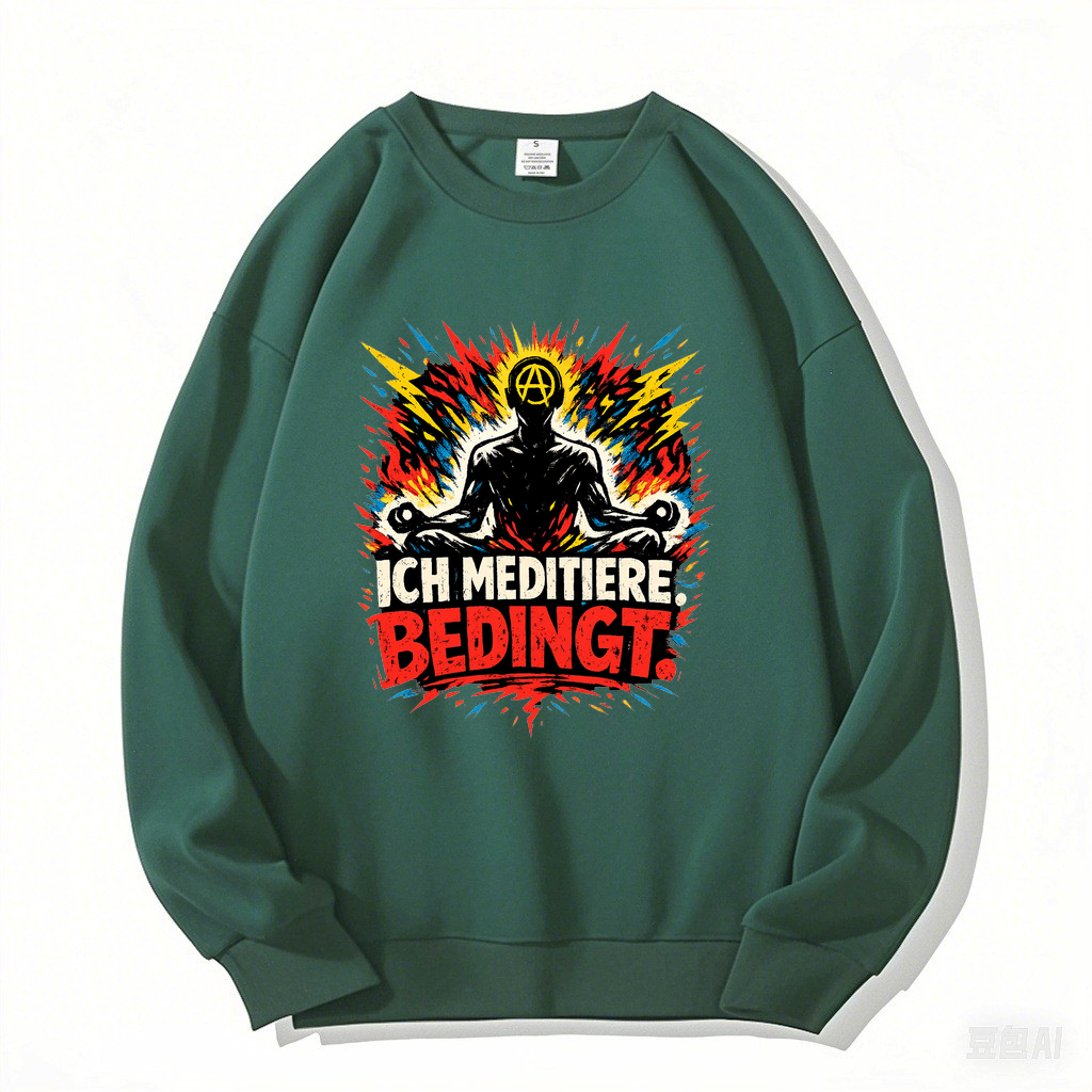 Sweatshirt Meditations-Mood — Ich meditiere. Bedingt.