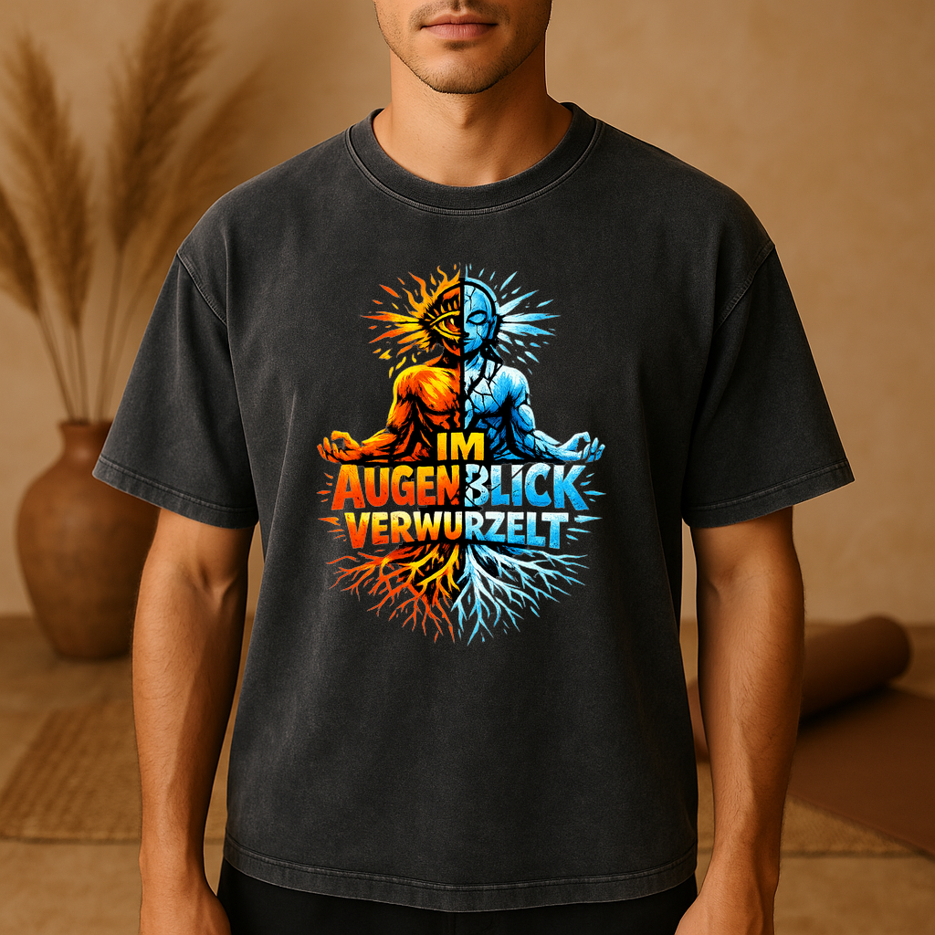 T-Shirt Augenblick Verwurzelt Zen Style