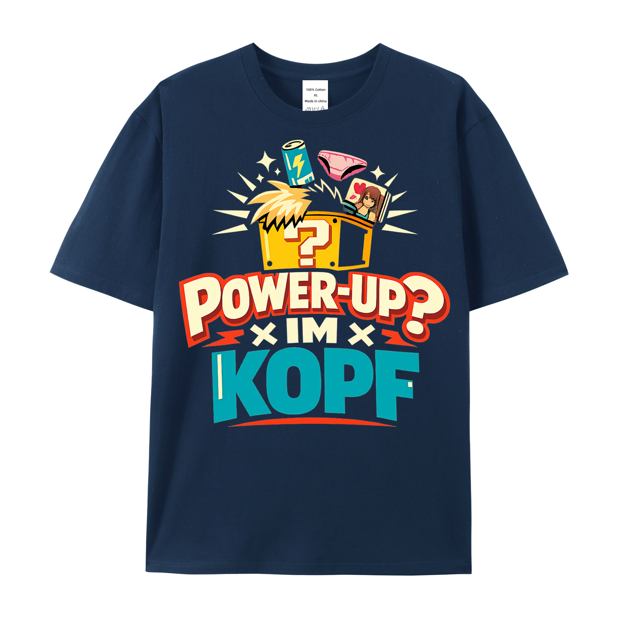 T-Shirt Power-Up Kopfkino Anime Style