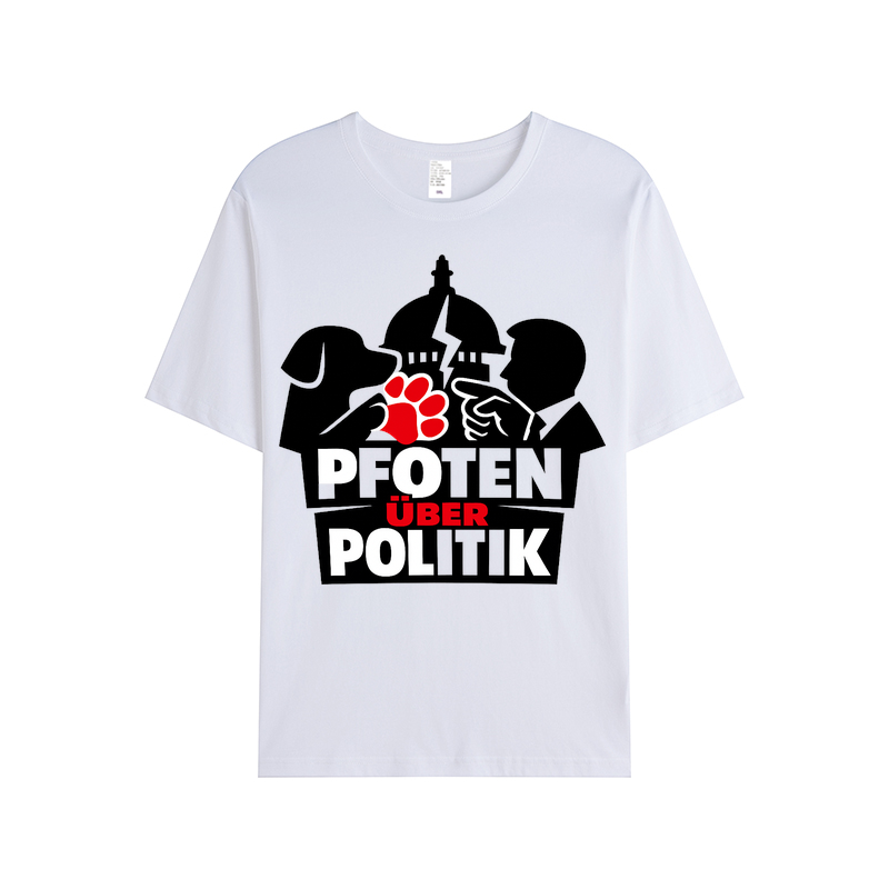 T-Shirt Pfoten über Politik Hundeliebe Edition