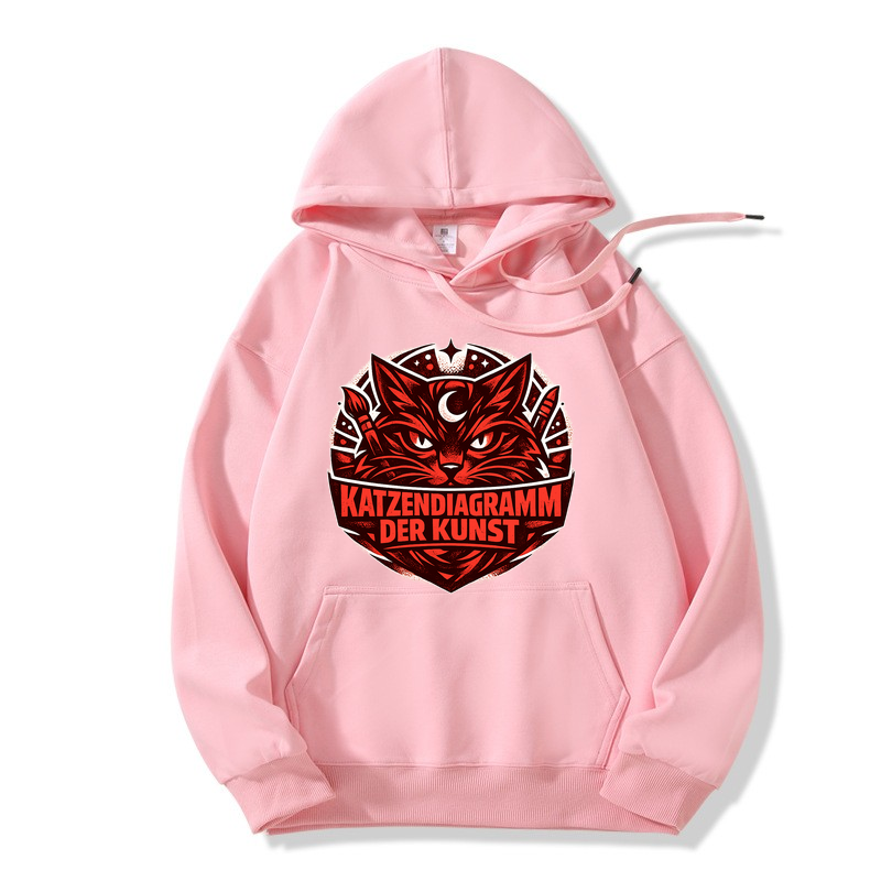 Hoodie Katzenkunst im Diagrammzauber