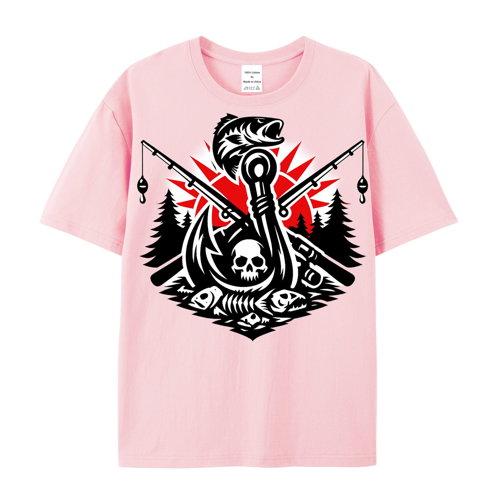 T-Shirt Angelglück am Wasser